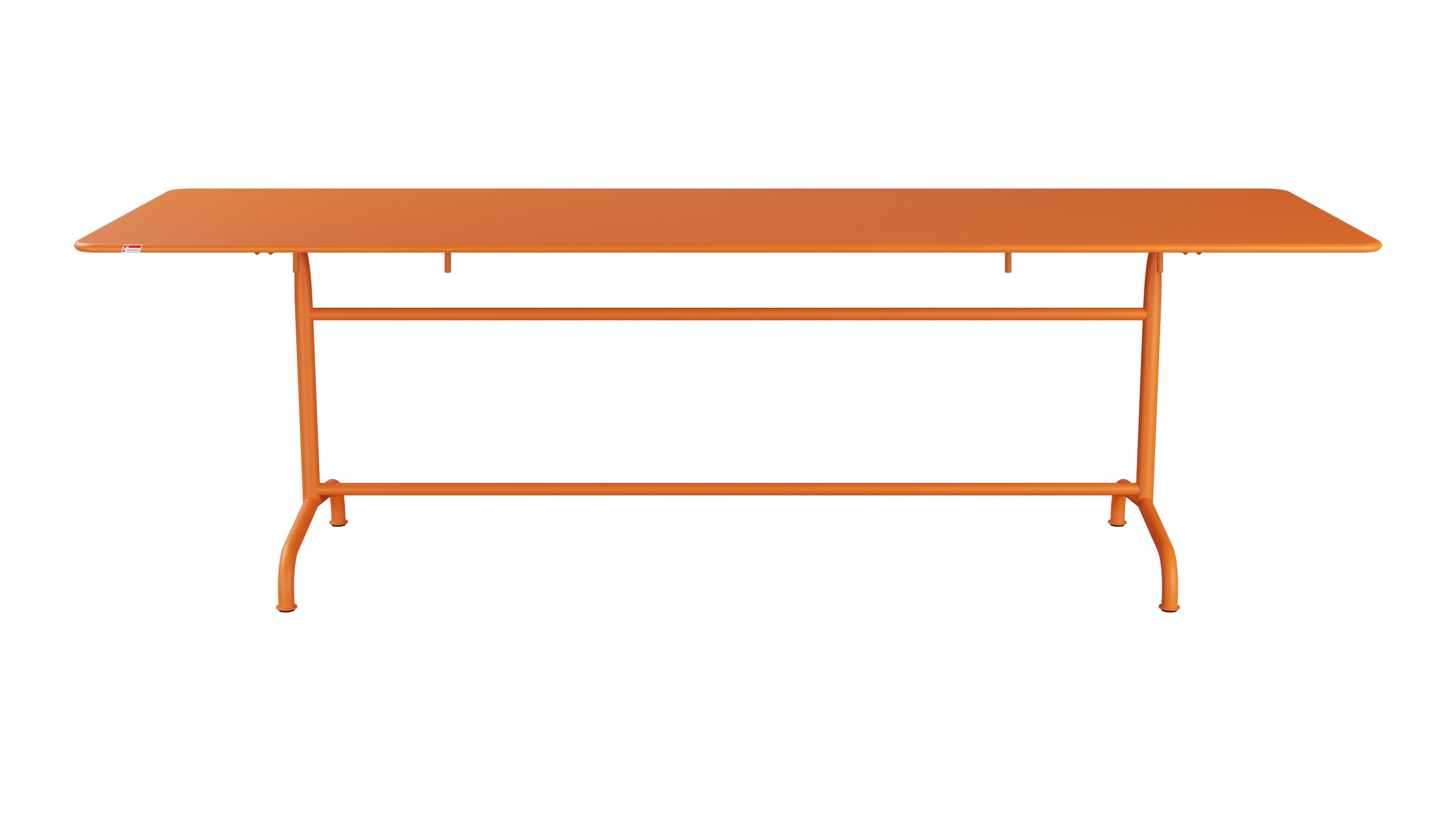Rigi Metall-Gartentisch 240x80 klappbar in Orange präsentiert im Onlineshop von KAQTU Design AG. Gartentisch ist von Schaffner