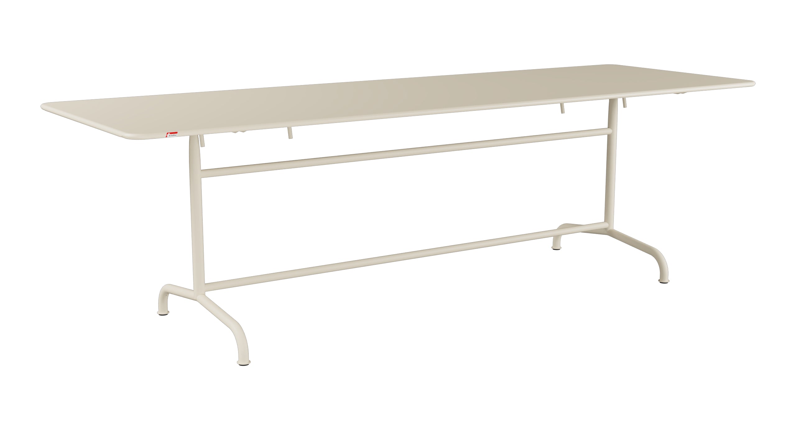 Rigi Metall-Gartentisch 240x80 klappbar in Pastellsand präsentiert im Onlineshop von KAQTU Design AG. Gartentisch ist von Schaffner