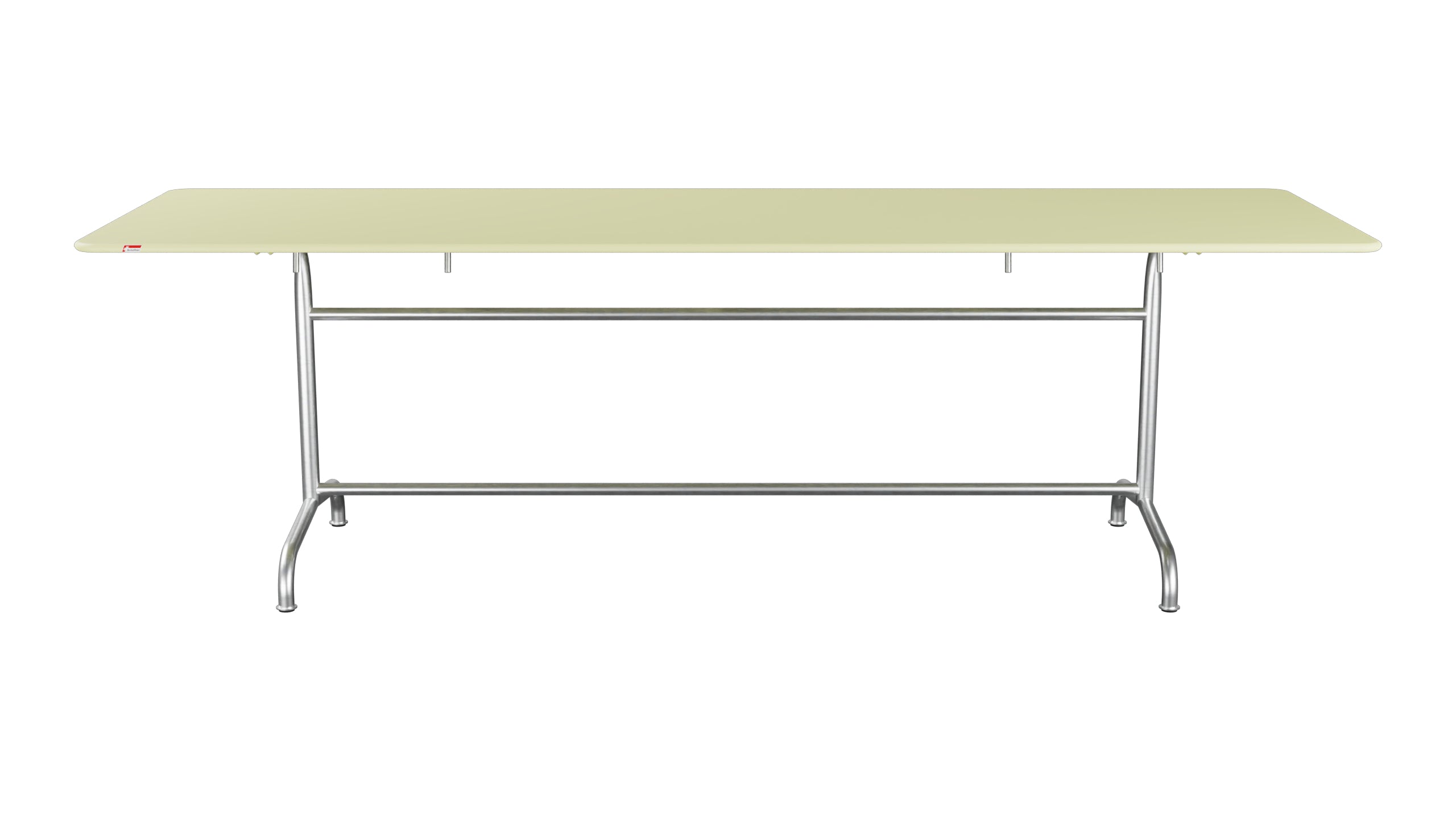 Rigi Metall-Gartentisch 240x80 klappbar in Buchsbaumgelb präsentiert im Onlineshop von KAQTU Design AG. Gartentisch ist von Schaffner