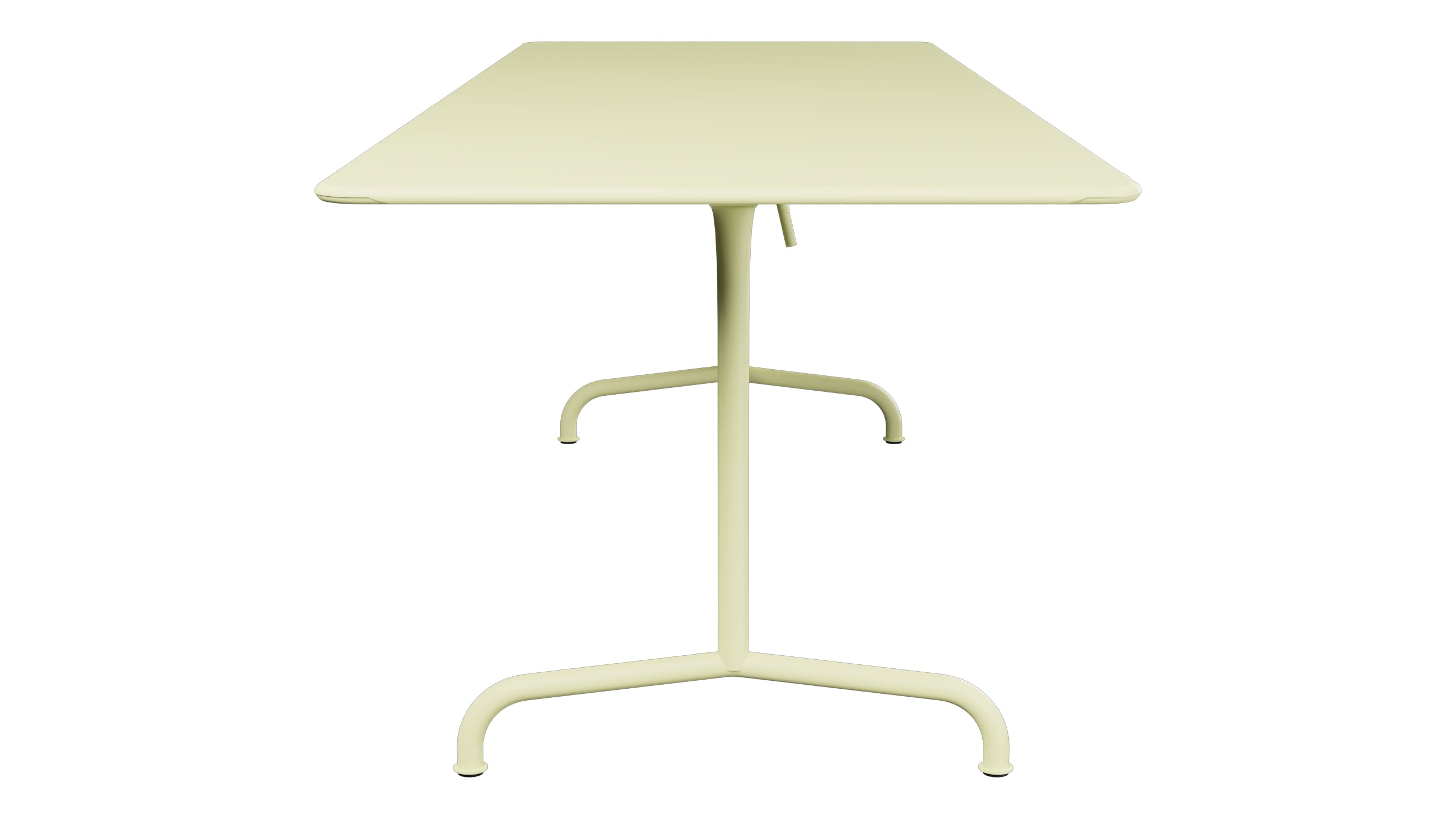 Rigi Metall-Gartentisch 240x80 klappbar in Buchsbaumgelb präsentiert im Onlineshop von KAQTU Design AG. Gartentisch ist von Schaffner