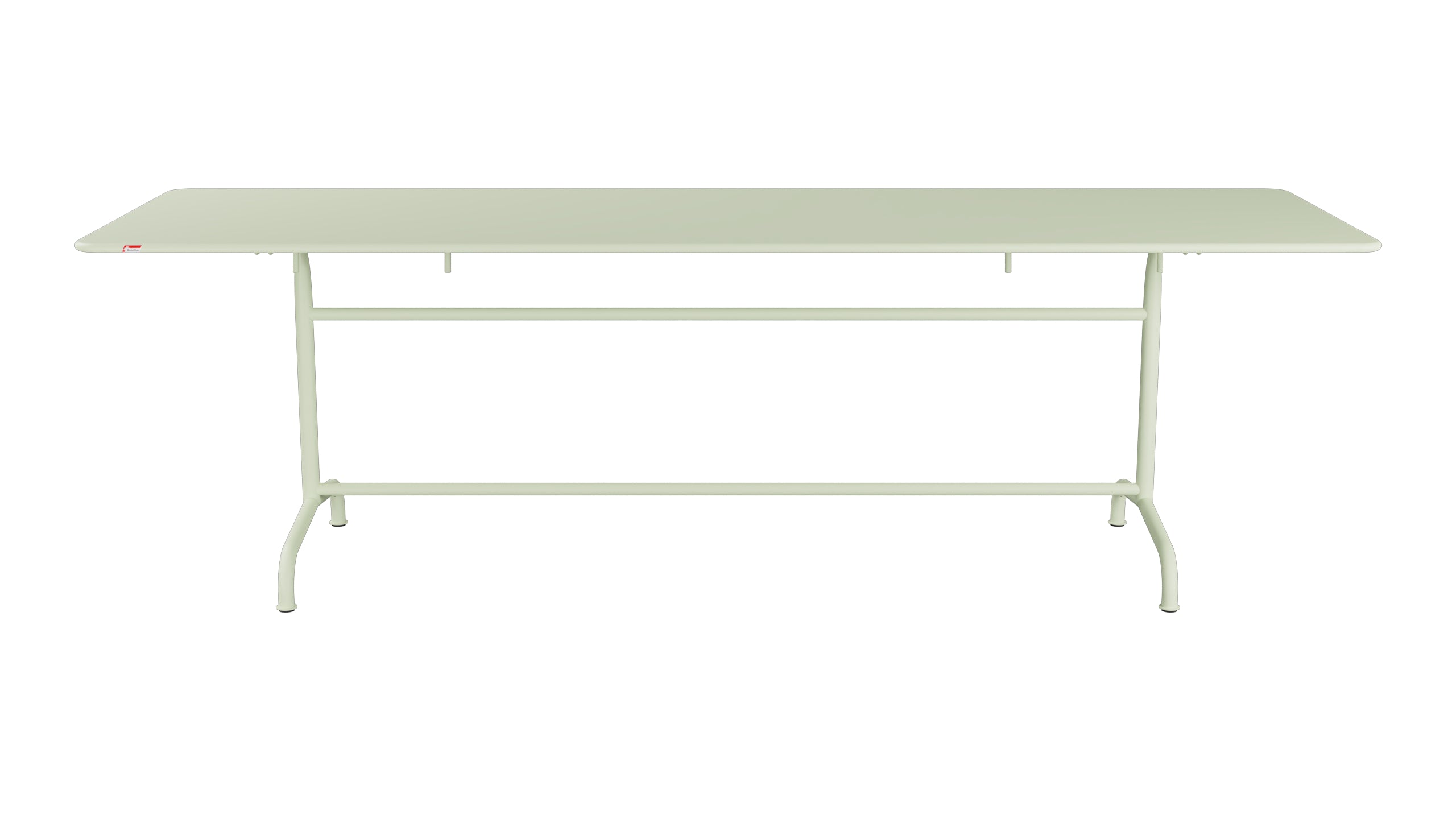 Rigi Metall-Gartentisch 240x80 klappbar in Pastellgrün präsentiert im Onlineshop von KAQTU Design AG. Gartentisch ist von Schaffner