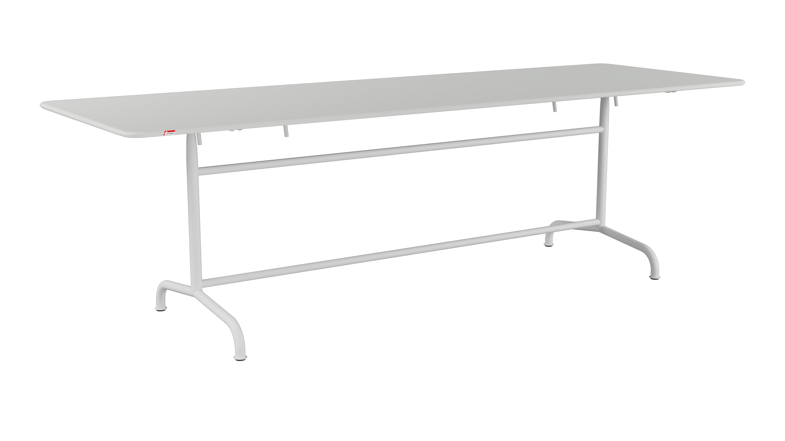 Rigi Metall-Gartentisch 240x80 klappbar in Alusilber präsentiert im Onlineshop von KAQTU Design AG. Gartentisch ist von Schaffner