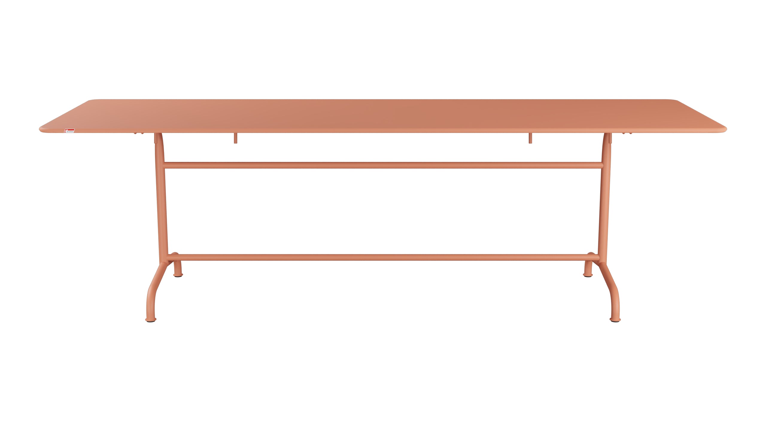 Rigi Metall-Gartentisch 240x80 klappbar in Pastellterracotta präsentiert im Onlineshop von KAQTU Design AG. Gartentisch ist von Schaffner