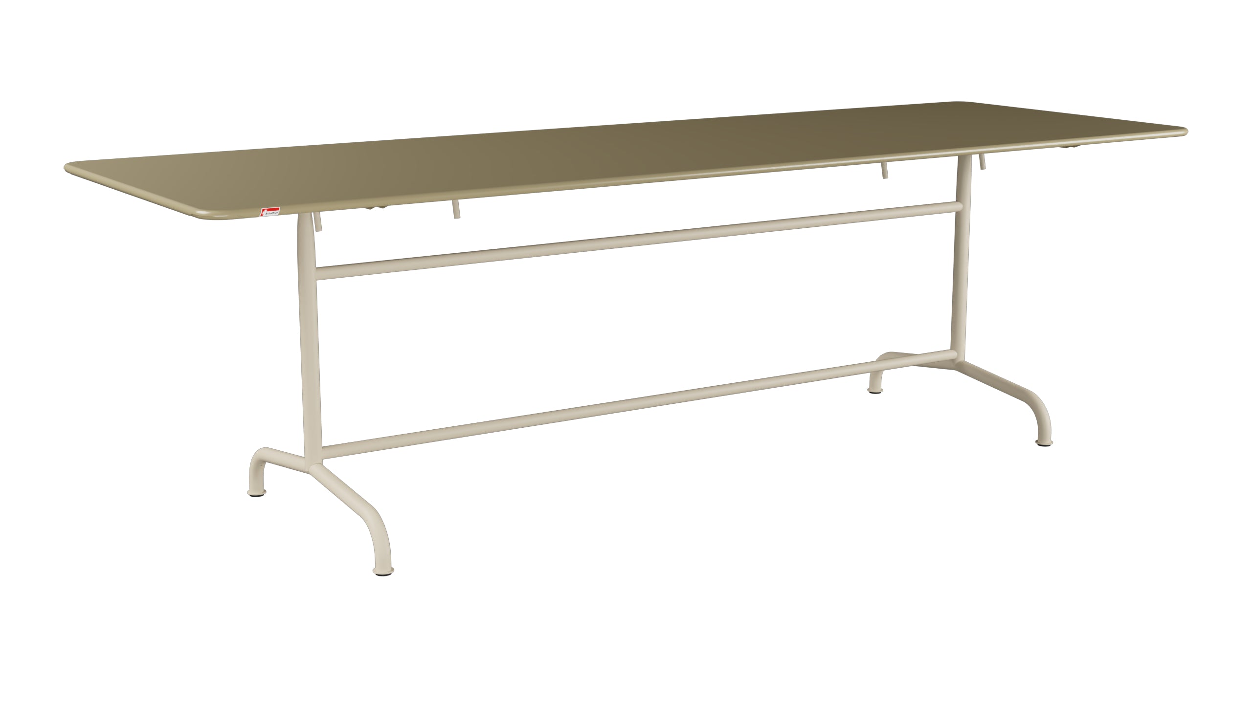 Rigi Metall-Gartentisch 240x80 klappbar in Champagner präsentiert im Onlineshop von KAQTU Design AG. Gartentisch ist von Schaffner