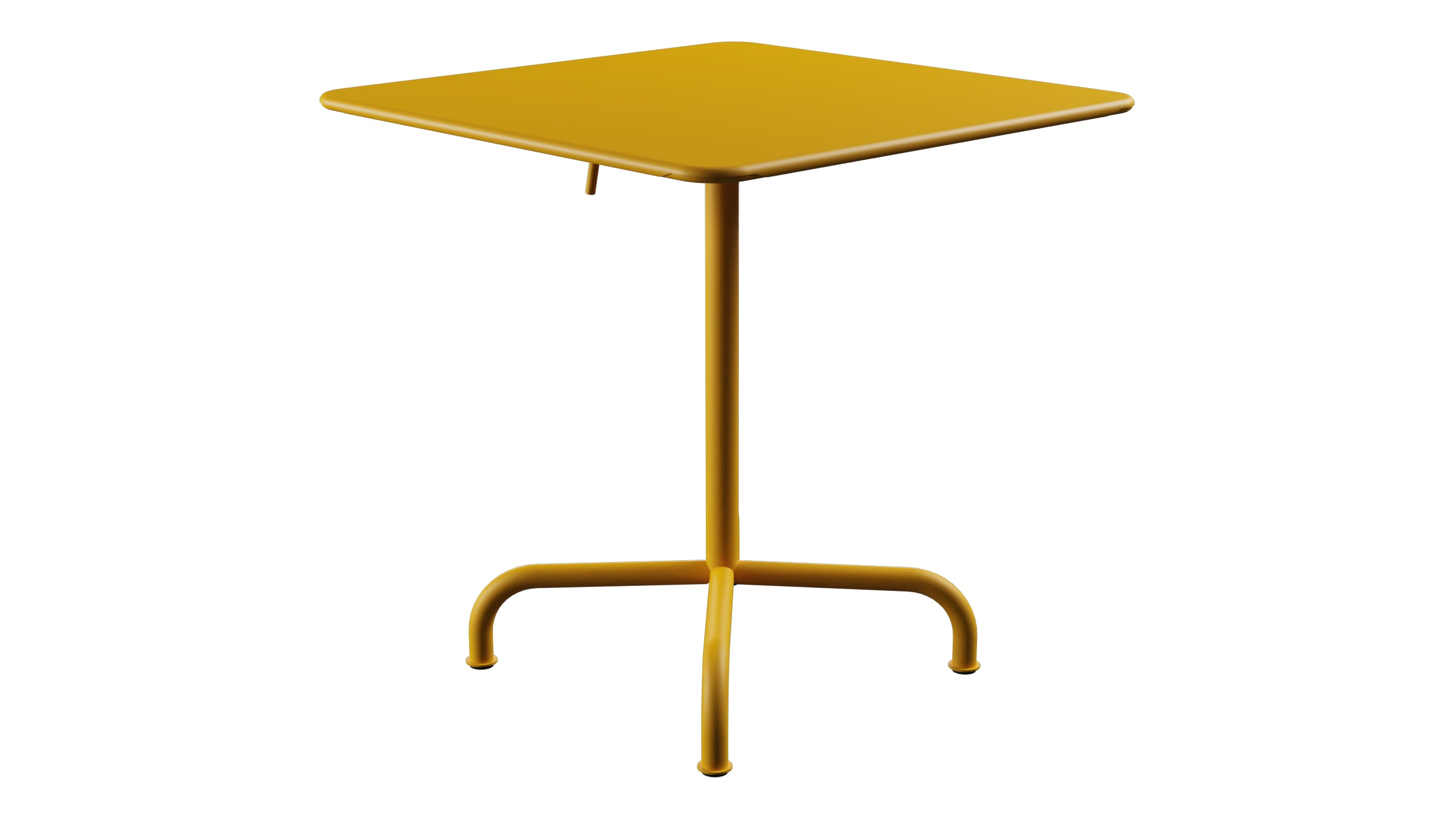 Rigi Metall-Gartentisch 70x70 klappbar in Gelb präsentiert im Onlineshop von KAQTU Design AG. Gartentisch ist von Schaffner