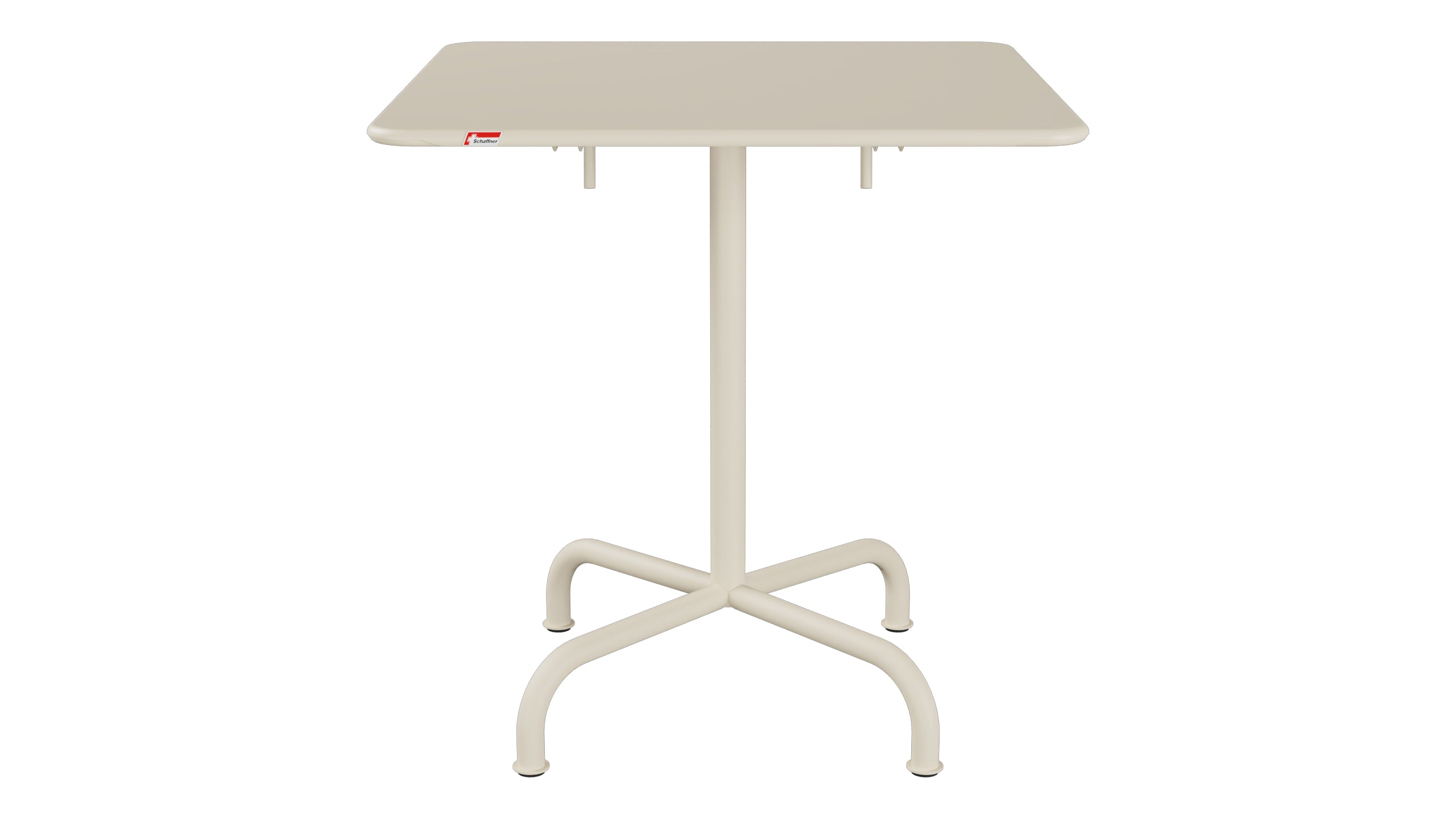 Rigi Metall-Gartentisch 70x70 klappbar in Pastellsand präsentiert im Onlineshop von KAQTU Design AG. Gartentisch ist von Schaffner