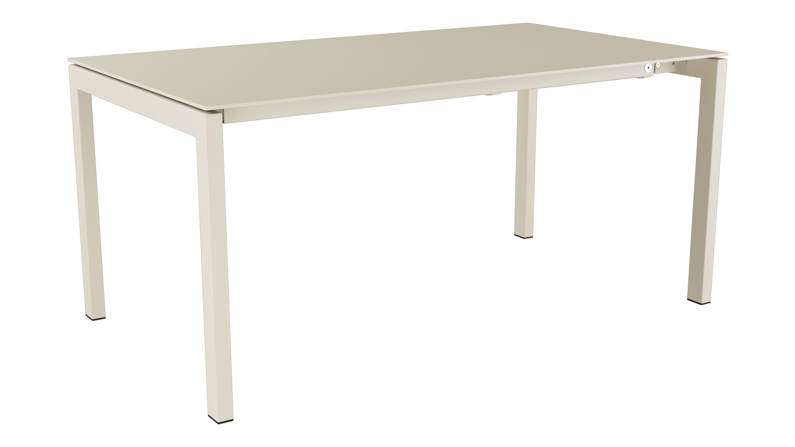 Luzern Glasfaser-Gartentisch 160/220x90 ausziehbar in Pastellsand präsentiert im Onlineshop von KAQTU Design AG. Gartentisch ist von Schaffner