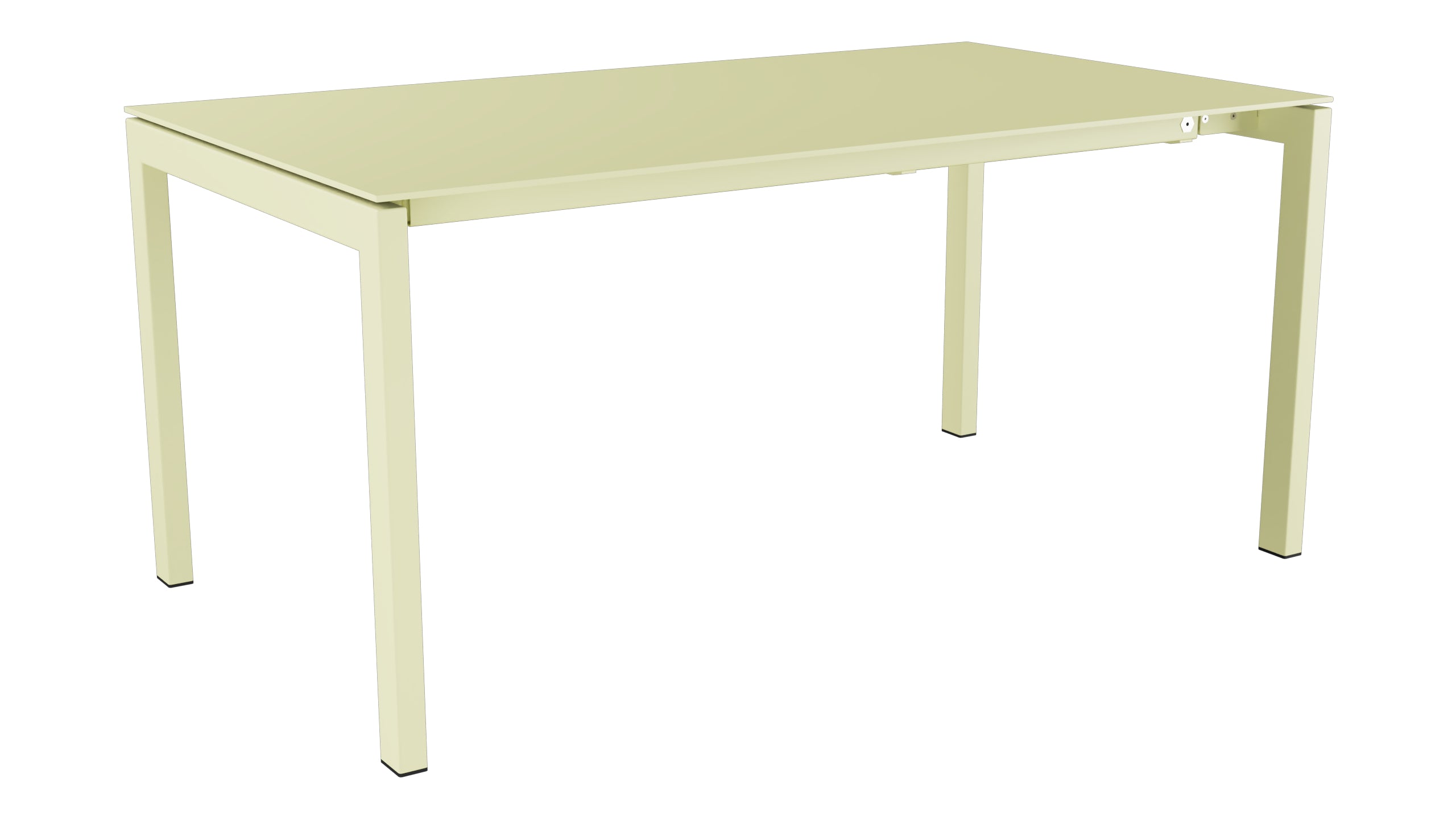 Luzern Glasfaser-Gartentisch 160/220x90 ausziehbar in Buchsbaumgelb präsentiert im Onlineshop von KAQTU Design AG. Gartentisch ist von Schaffner