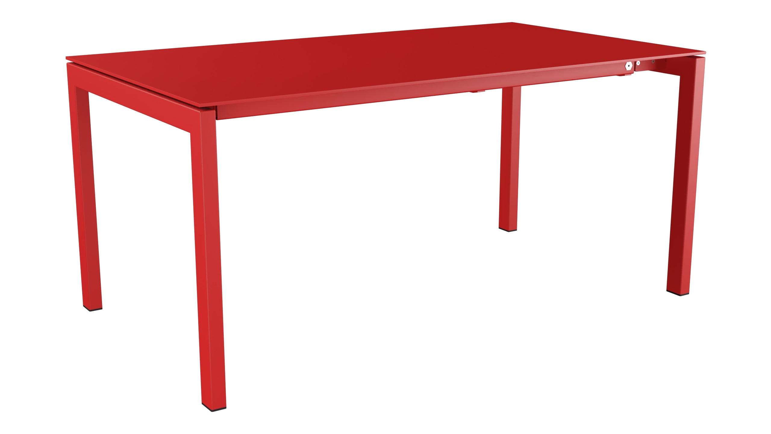 Luzern Glasfaser-Gartentisch 160/220x90 ausziehbar in Rot präsentiert im Onlineshop von KAQTU Design AG. Gartentisch ist von Schaffner