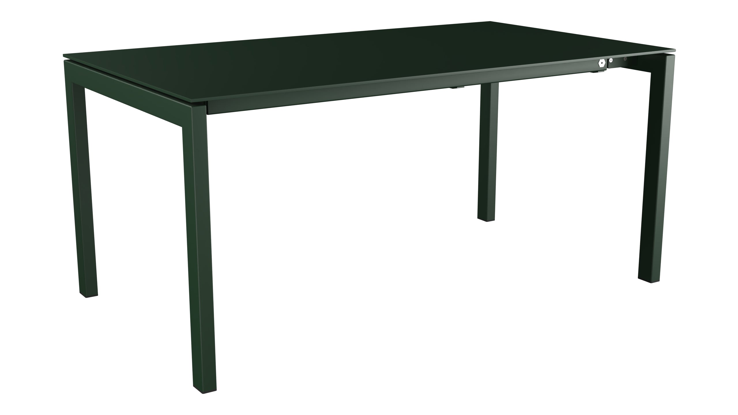Luzern Glasfaser-Gartentisch 160/220x90 ausziehbar in Tannengrün präsentiert im Onlineshop von KAQTU Design AG. Gartentisch ist von Schaffner