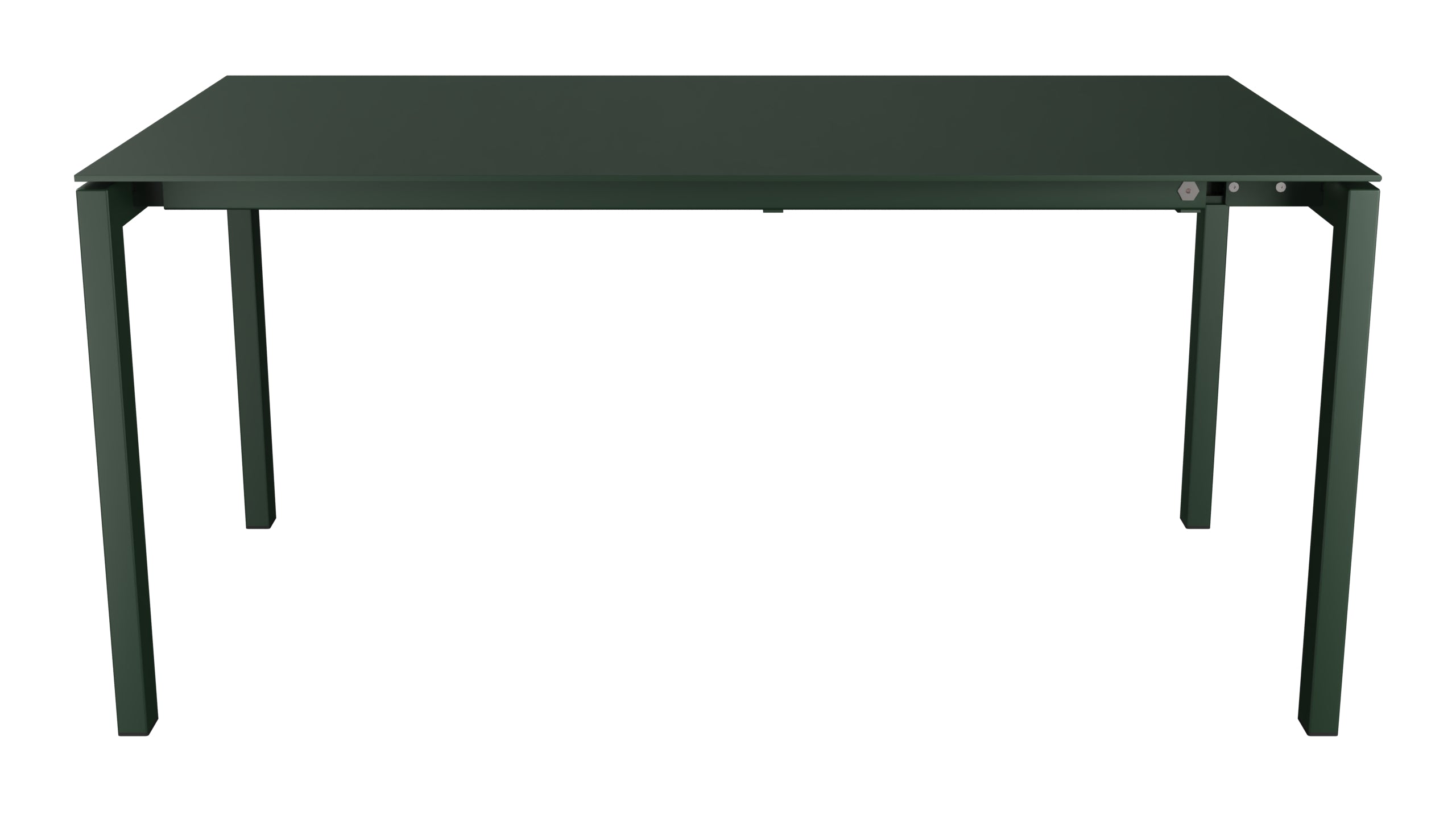 Luzern Glasfaser-Gartentisch 160/220x90 ausziehbar in Tannengrün präsentiert im Onlineshop von KAQTU Design AG. Gartentisch ist von Schaffner