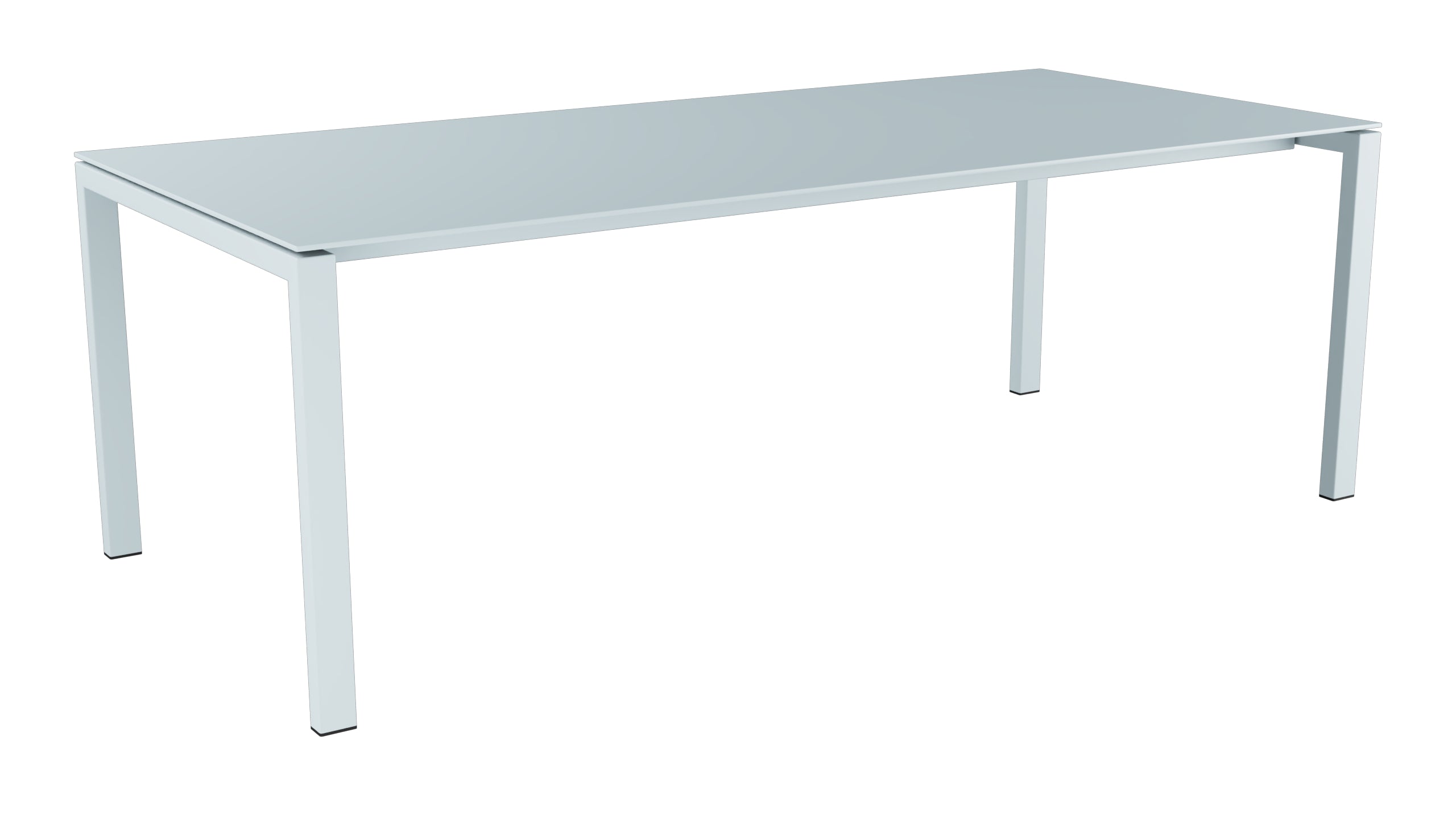 Luzern Glasfaser-Gartentisch 220x100 in Pastellblau präsentiert im Onlineshop von KAQTU Design AG. Gartentisch ist von Schaffner