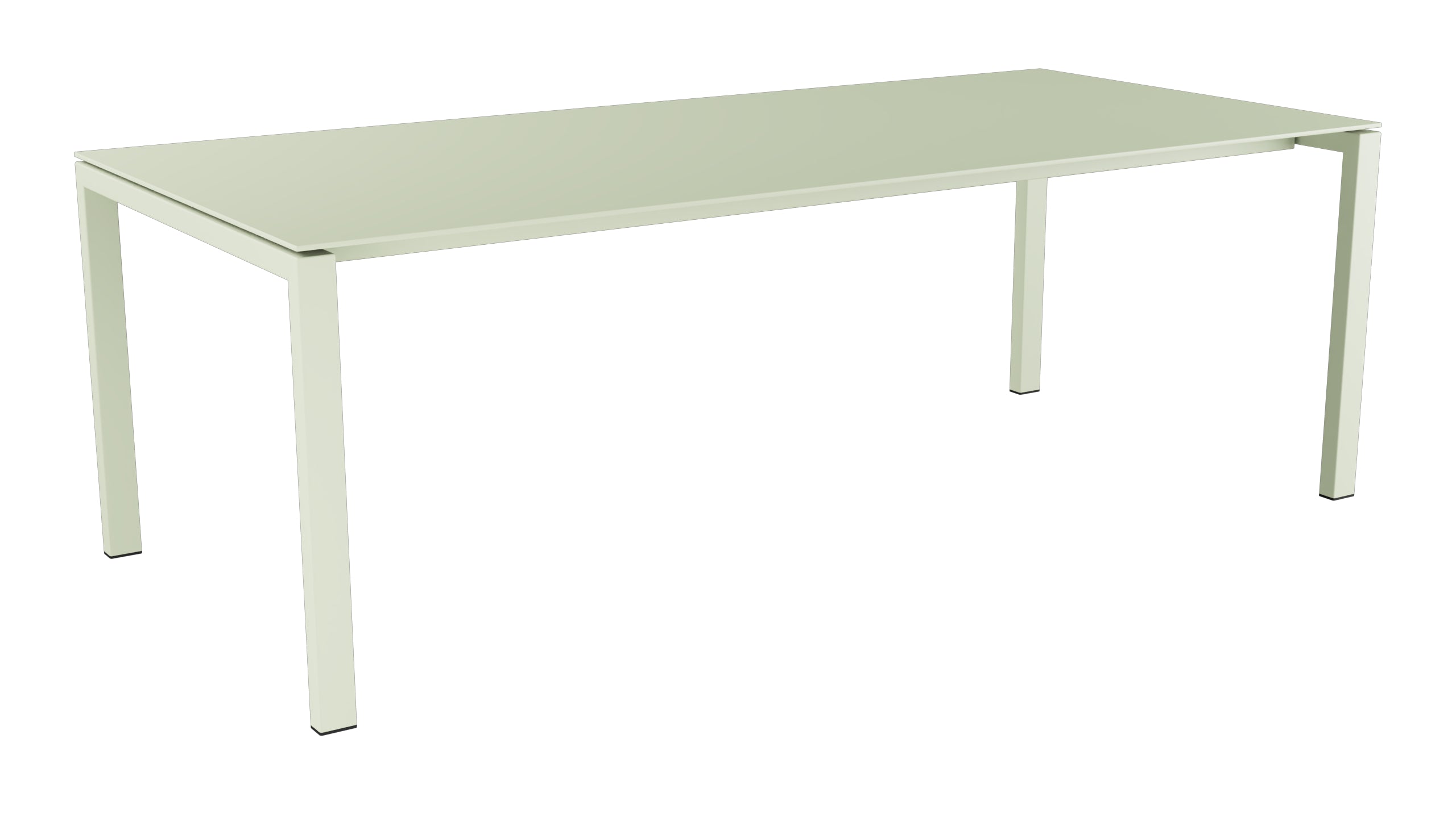 Luzern Glasfaser-Gartentisch 220x100 in Pastellgrün präsentiert im Onlineshop von KAQTU Design AG. Gartentisch ist von Schaffner