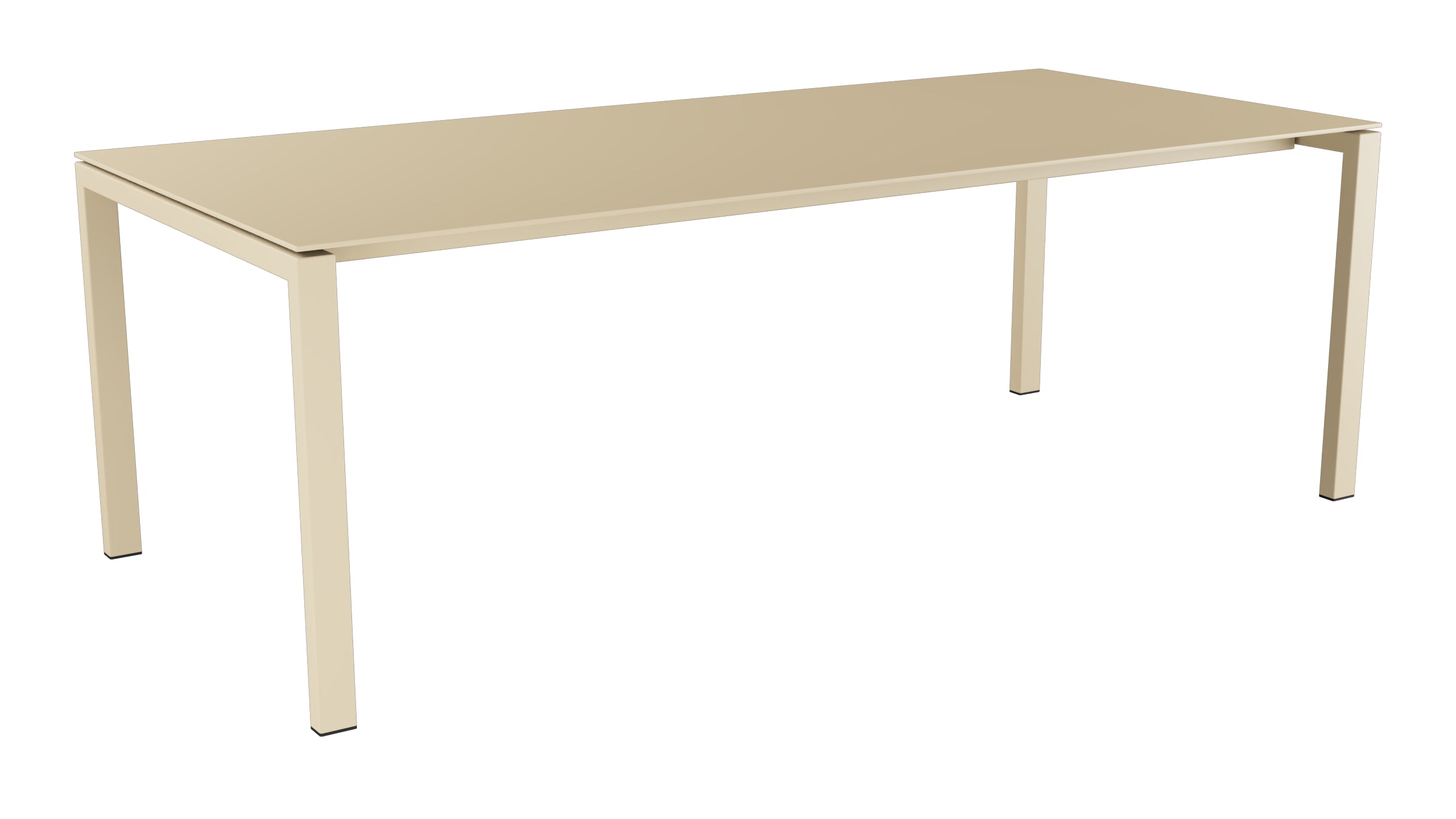 Luzern Glasfaser-Gartentisch 220x100 in Pastellbraun präsentiert im Onlineshop von KAQTU Design AG. Gartentisch ist von Schaffner