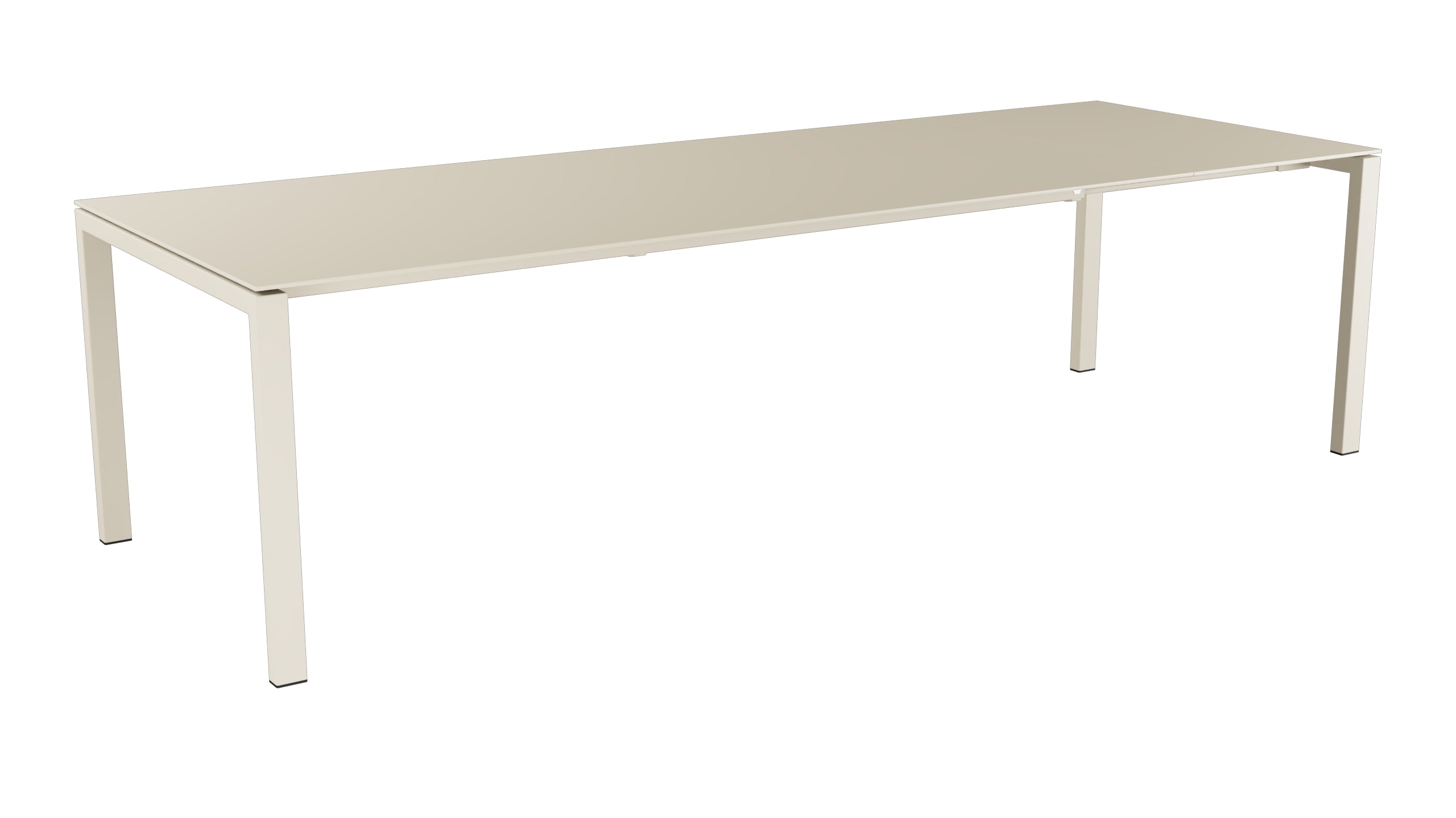 Luzern Glasfaser-Gartentisch 220/280x100 ausziehbar in Pastellsand präsentiert im Onlineshop von KAQTU Design AG. Gartentisch ist von Schaffner