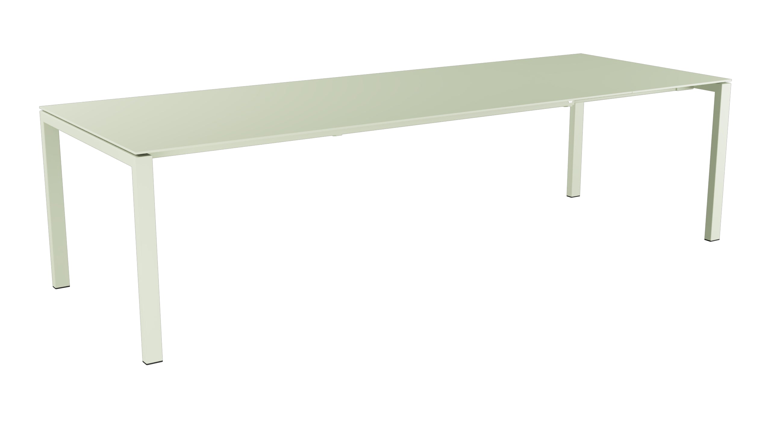 Luzern Glasfaser-Gartentisch 220/280x100 ausziehbar in Pastellgrün präsentiert im Onlineshop von KAQTU Design AG. Gartentisch ist von Schaffner
