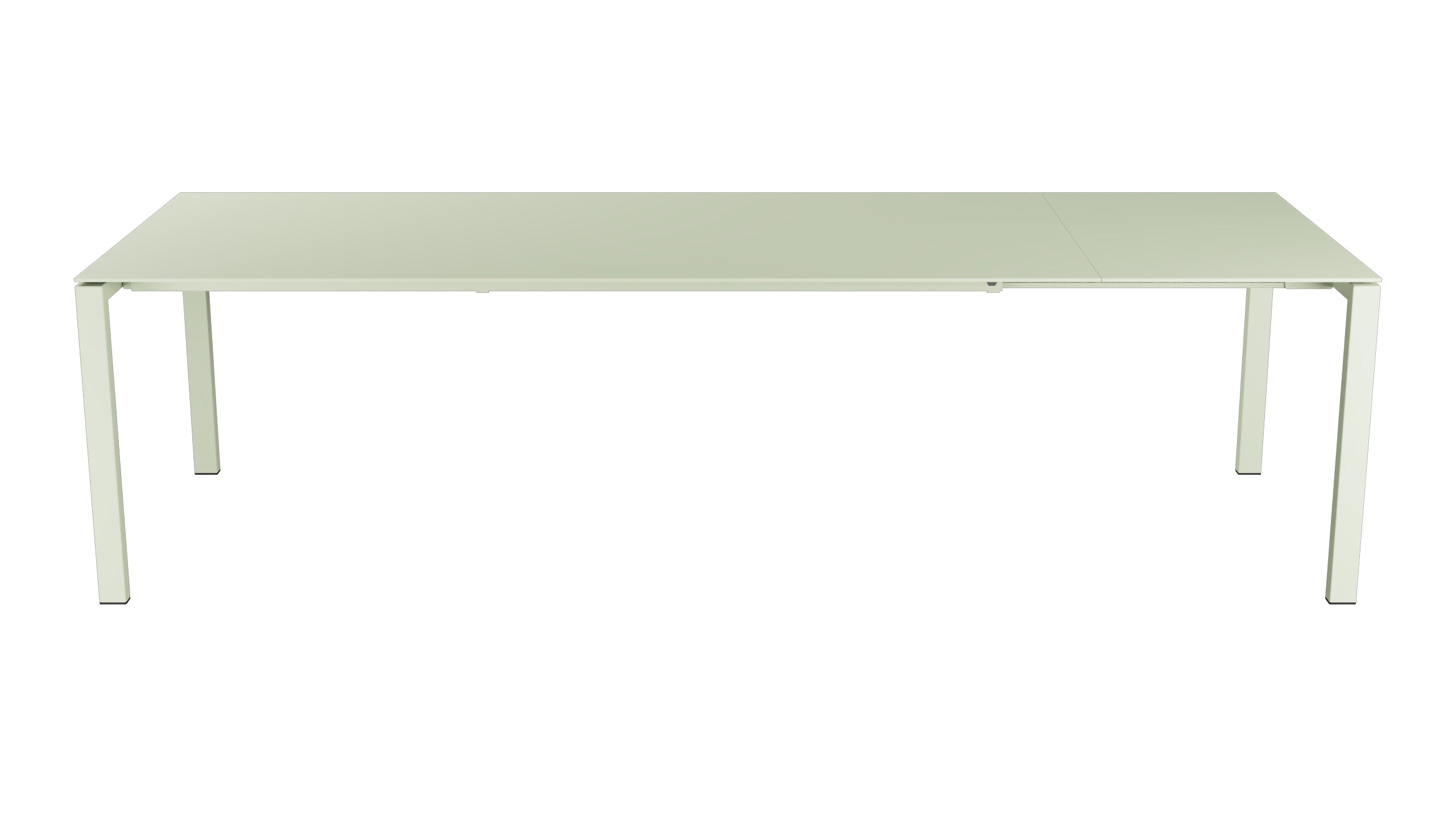Luzern Glasfaser-Gartentisch 220/280x100 ausziehbar in Pastellgrün präsentiert im Onlineshop von KAQTU Design AG. Gartentisch ist von Schaffner