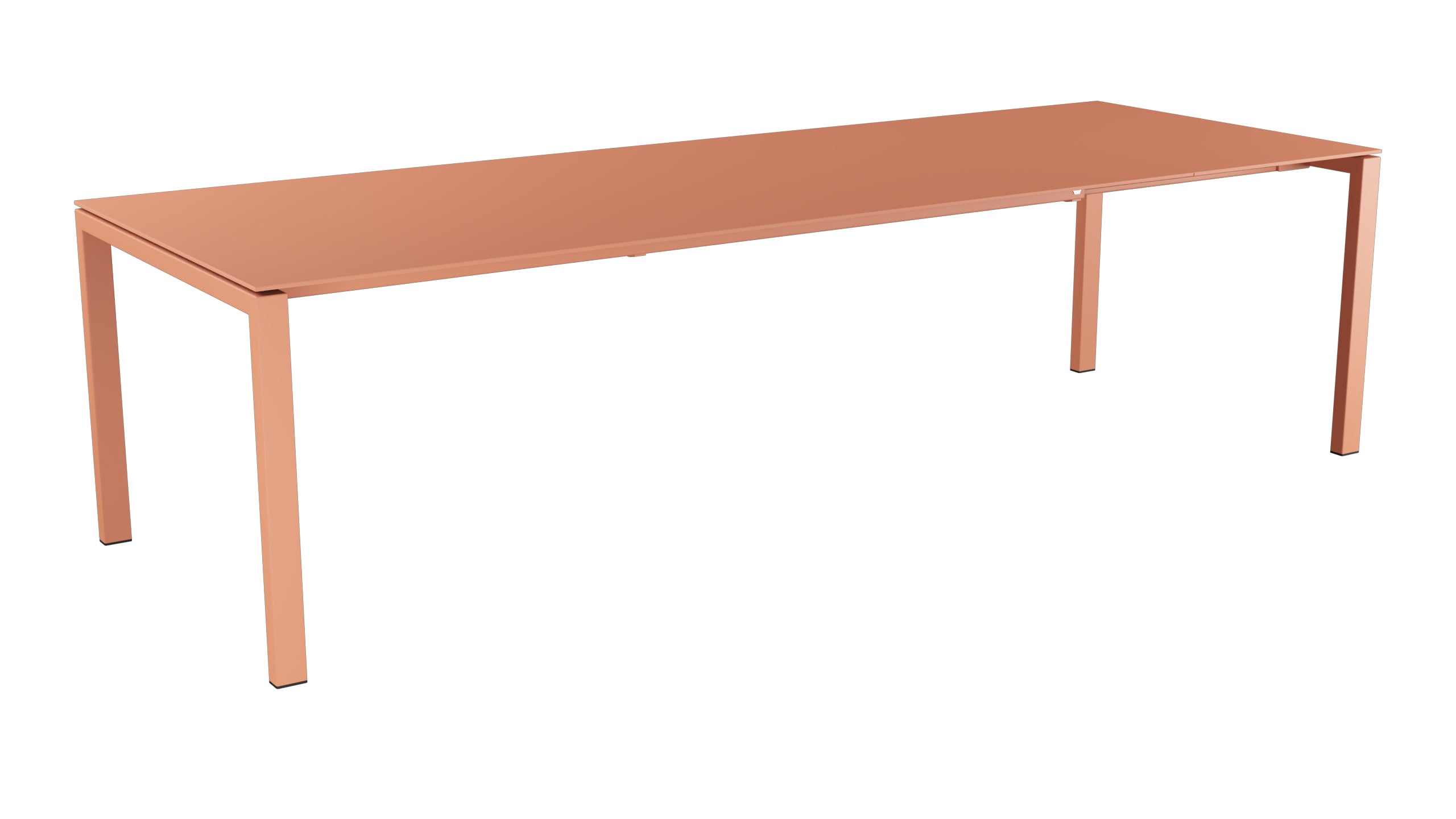 Luzern Glasfaser-Gartentisch 220/280x100 ausziehbar in Pastellterracotta präsentiert im Onlineshop von KAQTU Design AG. Gartentisch ist von Schaffner