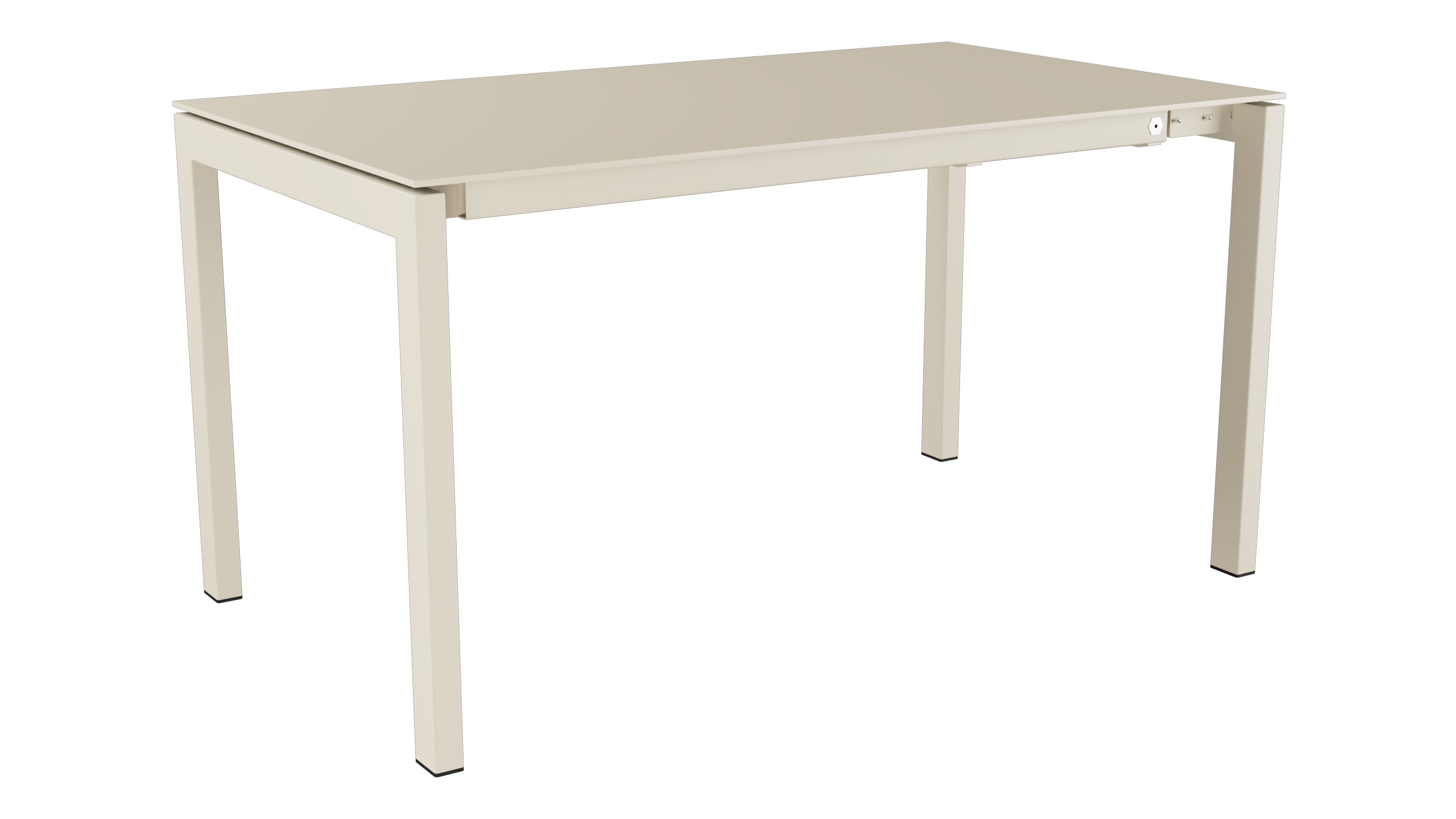 Luzern Glasfaser-Gartentisch 140/200x80 ausziehbar in Pastellsand präsentiert im Onlineshop von KAQTU Design AG. Gartentisch ist von Schaffner