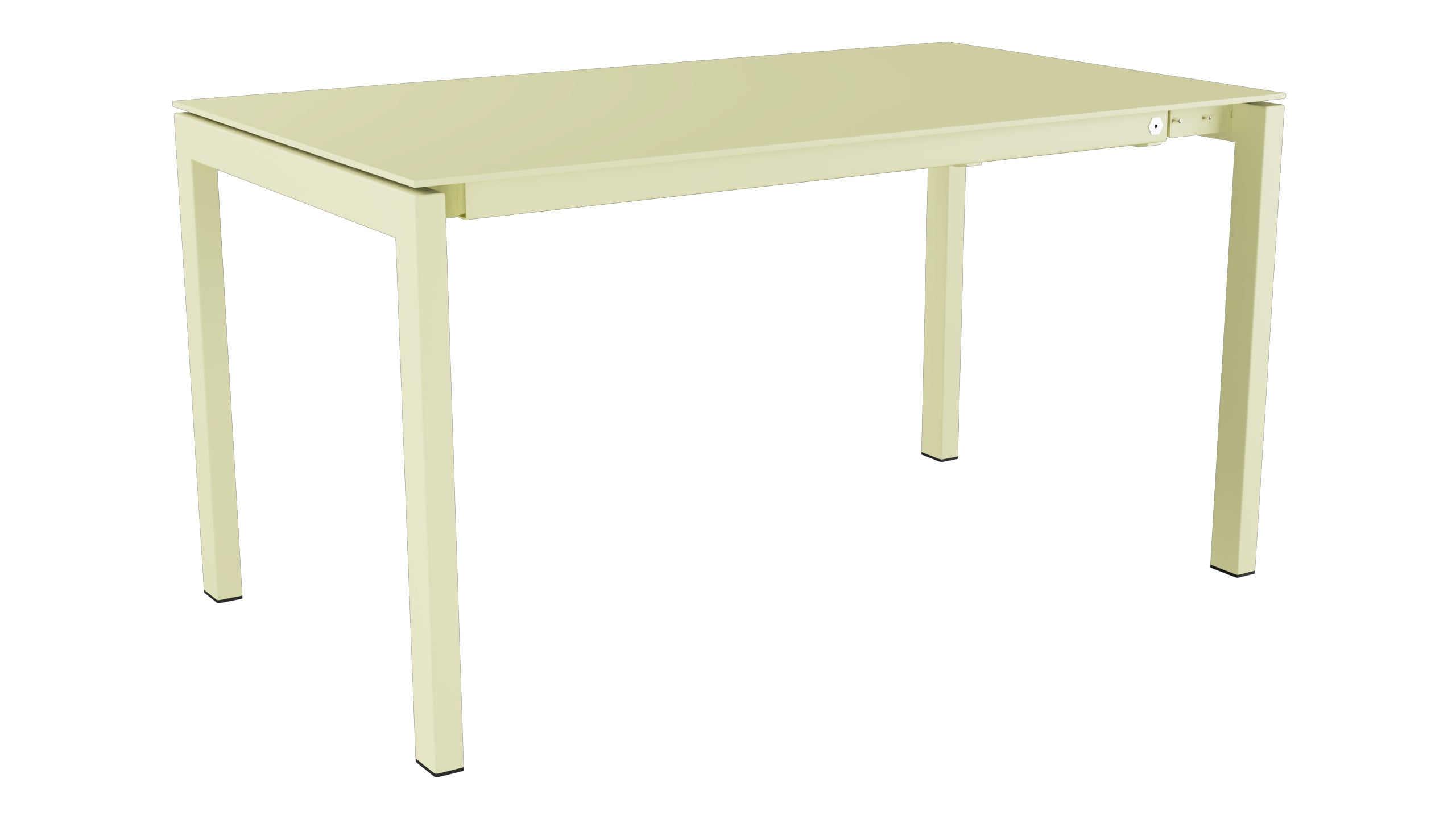 Luzern Glasfaser-Gartentisch 140/200x80 ausziehbar in Buchsbaumgelb präsentiert im Onlineshop von KAQTU Design AG. Gartentisch ist von Schaffner