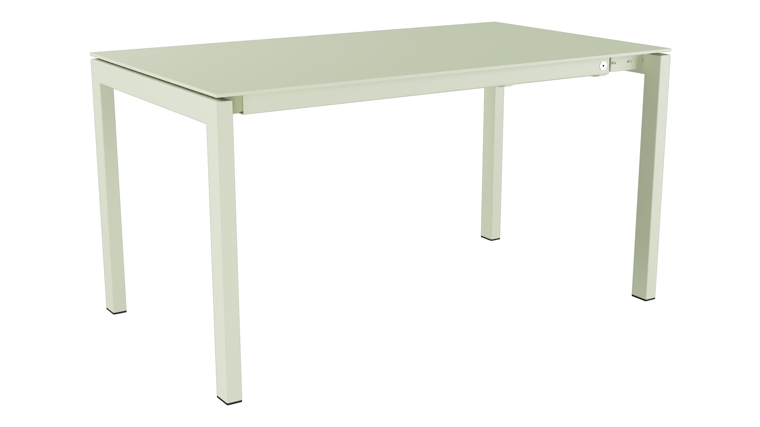 Luzern Glasfaser-Gartentisch 140/200x80 ausziehbar in Pastellgrün präsentiert im Onlineshop von KAQTU Design AG. Gartentisch ist von Schaffner