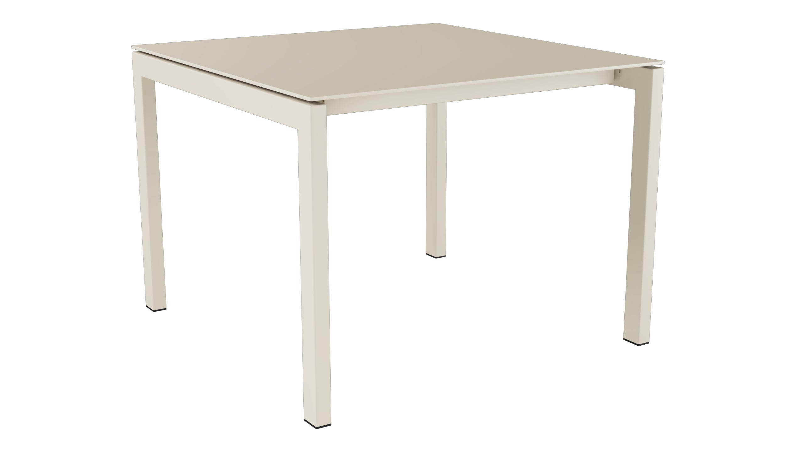 Luzern Glasfaser-Gartentisch 100x100 in Pastellsand präsentiert im Onlineshop von KAQTU Design AG. Gartentisch ist von Schaffner