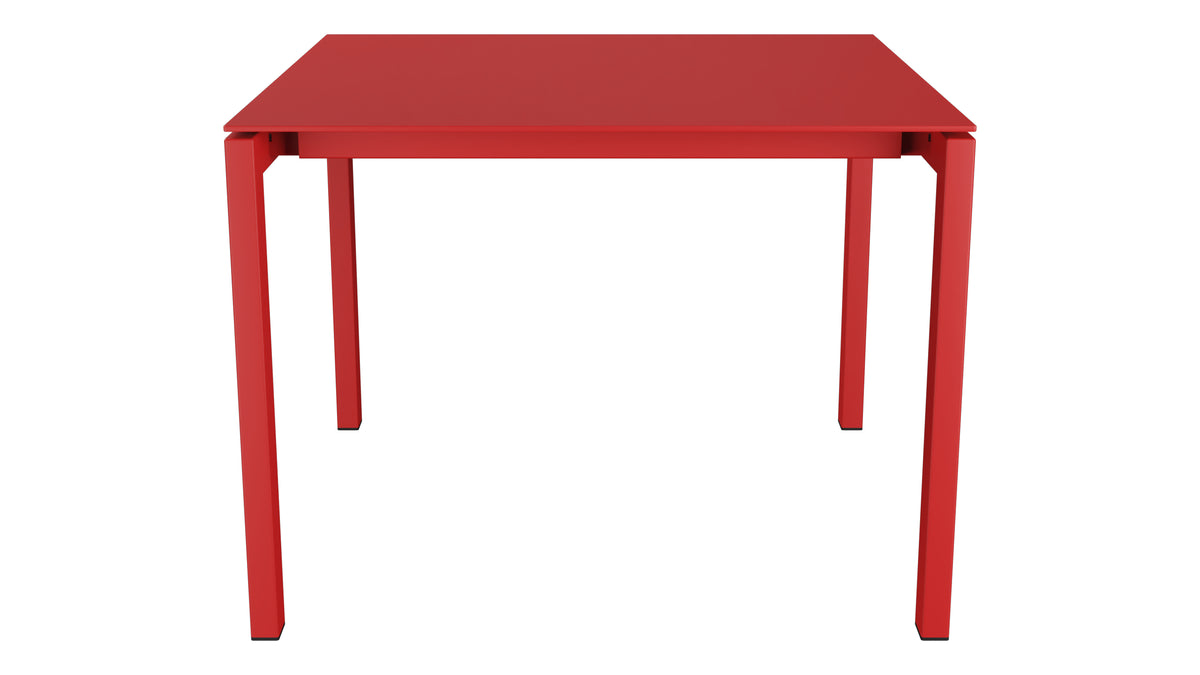 Luzern Glasfaser-Gartentisch 100x100 in Rot präsentiert im Onlineshop von KAQTU Design AG. Gartentisch ist von Schaffner