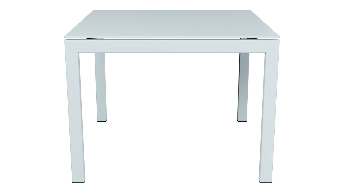 Luzern Glasfaser-Gartentisch 100x100 in Pastellblau präsentiert im Onlineshop von KAQTU Design AG. Gartentisch ist von Schaffner