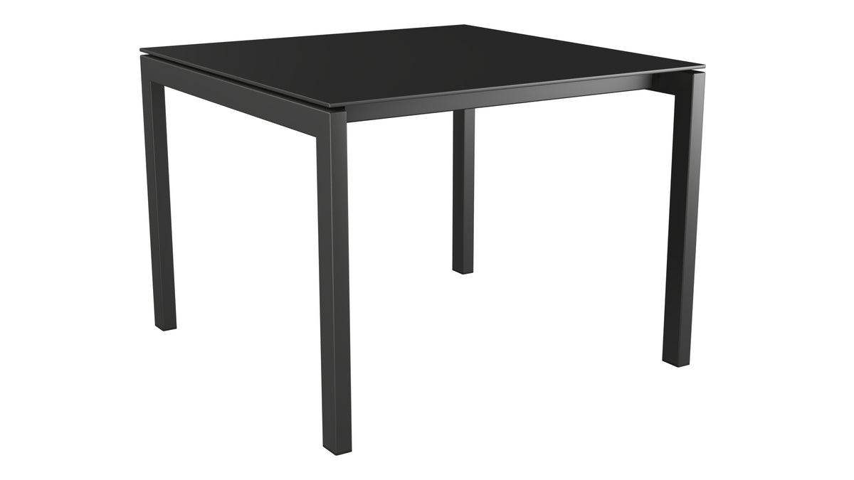 Luzern Glasfaser-Gartentisch 100x100 in Anthrazit präsentiert im Onlineshop von KAQTU Design AG. Gartentisch ist von Schaffner