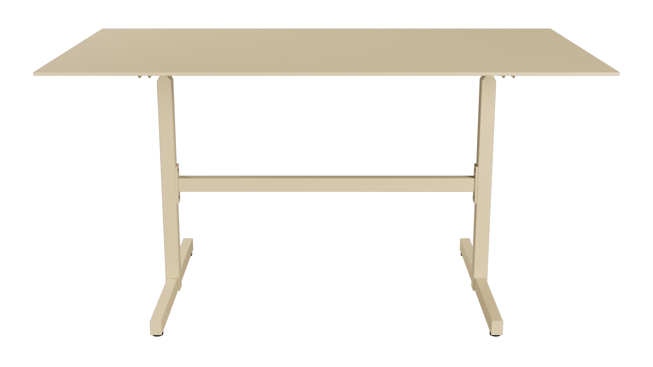Luzern Glasfaser-Gartentisch  Decor 140x80 klappbar in Pastellbraun präsentiert im Onlineshop von KAQTU Design AG. Gartentisch ist von Schaffner