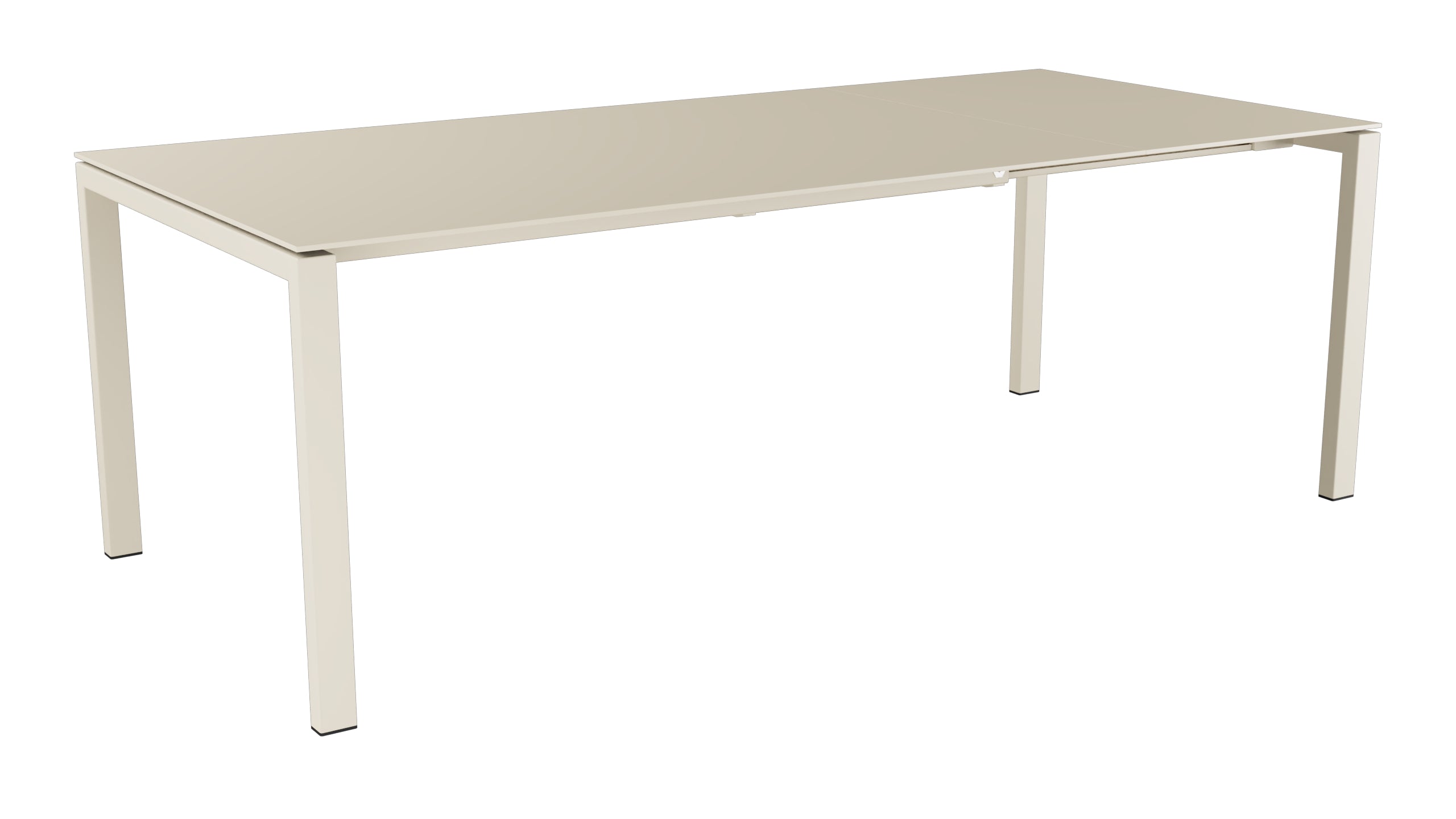 Luzern Glasfaser-Gartentisch 160/220x100 ausziehbar in Pastellsand präsentiert im Onlineshop von KAQTU Design AG. Gartentisch ist von Schaffner