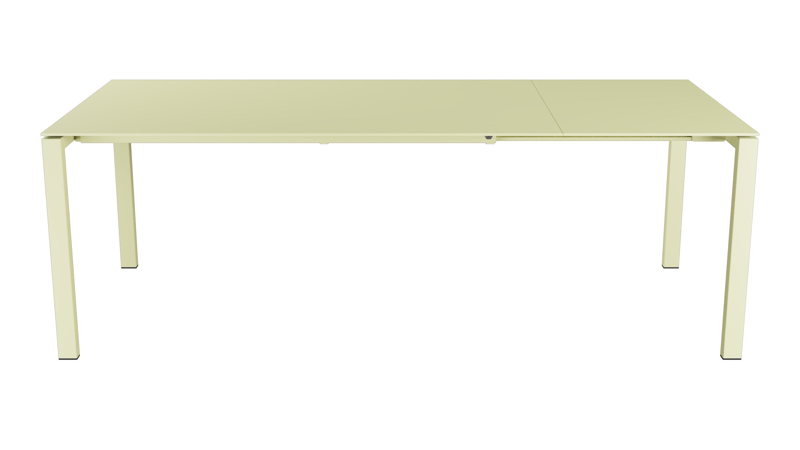 Luzern Glasfaser-Gartentisch 160/220x100 ausziehbar in Buchsbaumgelb präsentiert im Onlineshop von KAQTU Design AG. Gartentisch ist von Schaffner