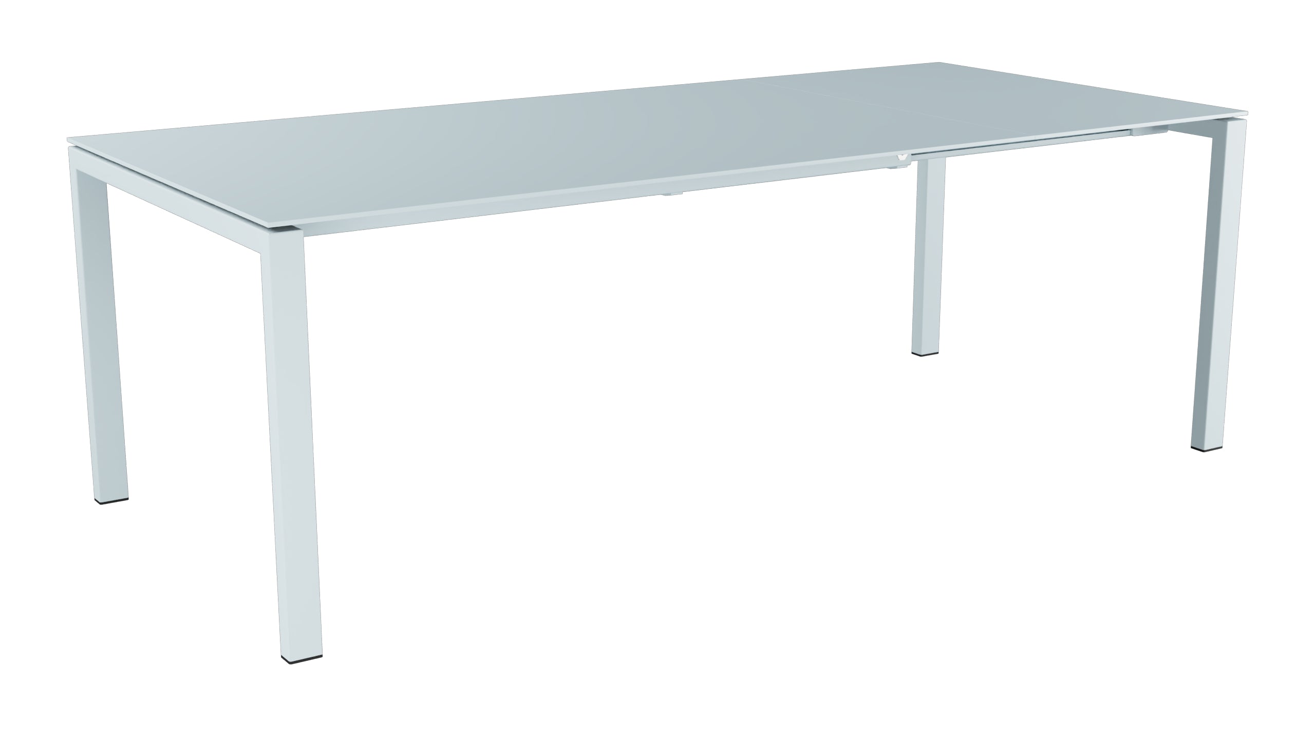 Luzern Glasfaser-Gartentisch 160/220x100 ausziehbar in Pastellblau präsentiert im Onlineshop von KAQTU Design AG. Gartentisch ist von Schaffner