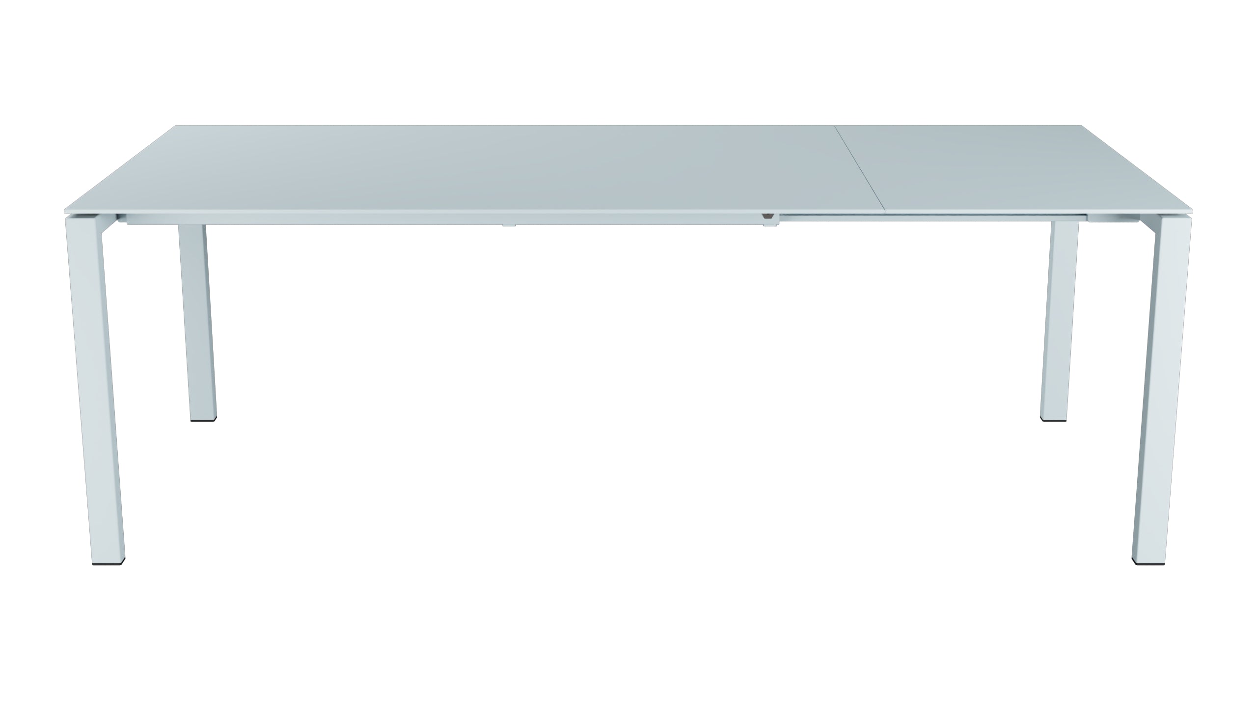 Luzern Glasfaser-Gartentisch 160/220x100 ausziehbar in Pastellblau präsentiert im Onlineshop von KAQTU Design AG. Gartentisch ist von Schaffner