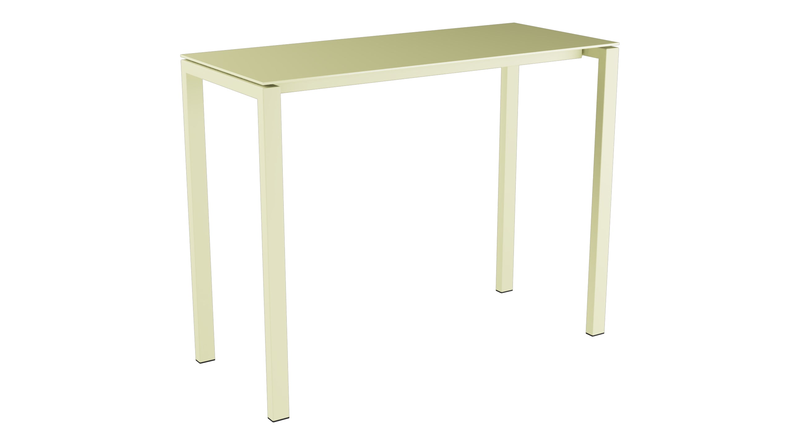 Luzern Glasfaser-Stehtisch Outdoor Decor 140x60 in Buchsbaumgelb präsentiert im Onlineshop von KAQTU Design AG. Hochtisch Outdoor ist von Schaffner