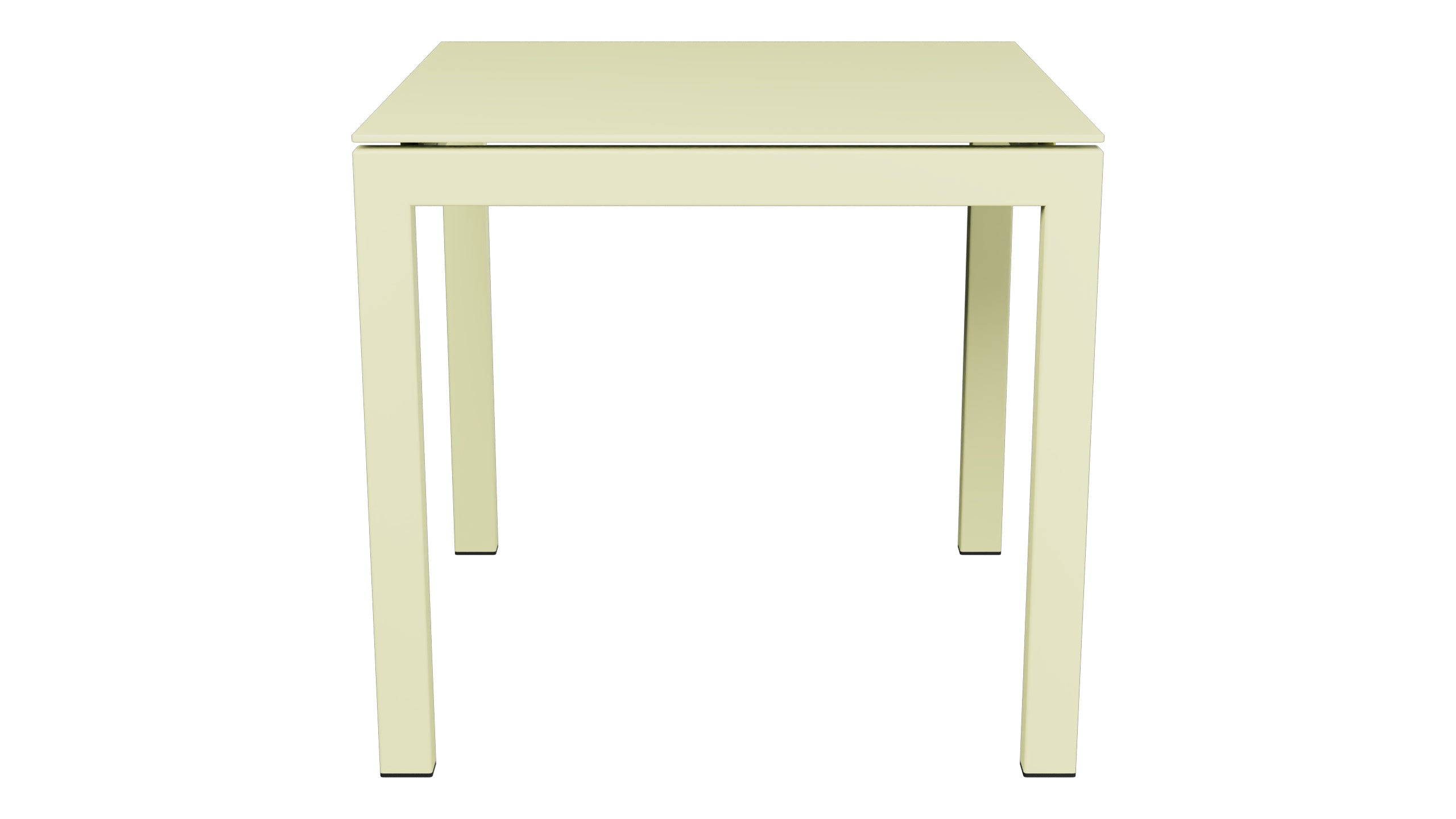 Luzern Glasfaser-Gartentisch Decor 80x80 in Buchsbaumgelb präsentiert im Onlineshop von KAQTU Design AG. Gartentisch ist von Schaffner