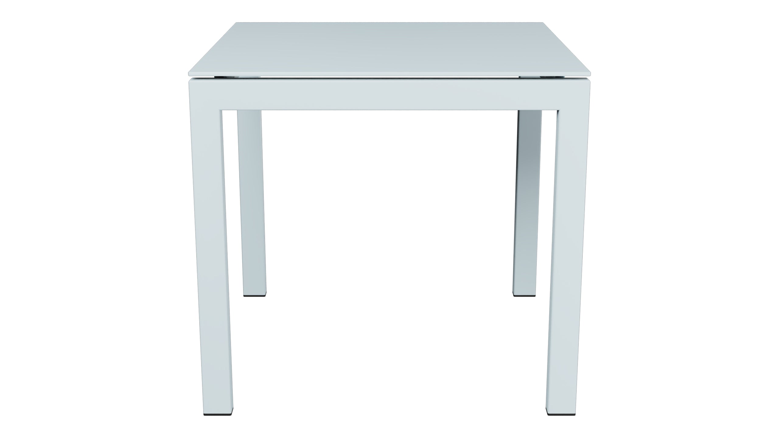 Luzern Glasfaser-Gartentisch Decor 80x80 in Pastellblau präsentiert im Onlineshop von KAQTU Design AG. Gartentisch ist von Schaffner