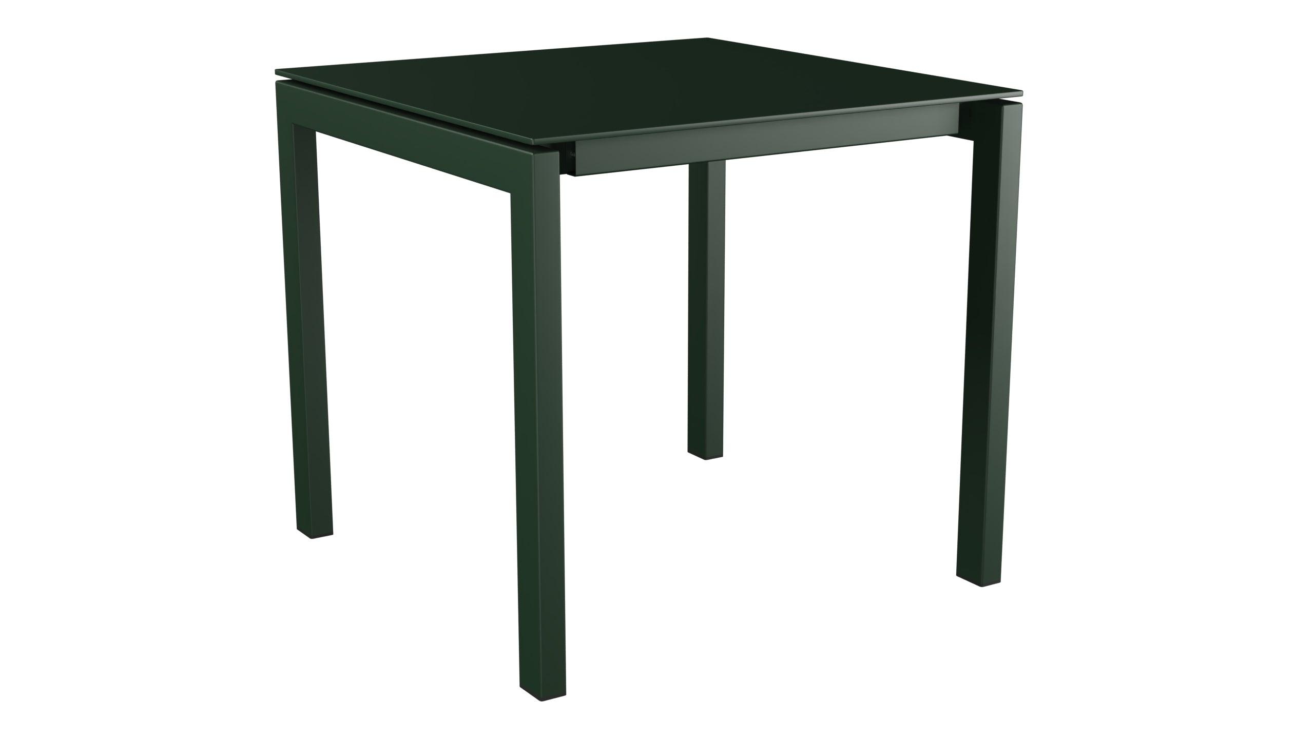 Luzern Glasfaser-Gartentisch Decor 80x80 in Tannengrün präsentiert im Onlineshop von KAQTU Design AG. Gartentisch ist von Schaffner
