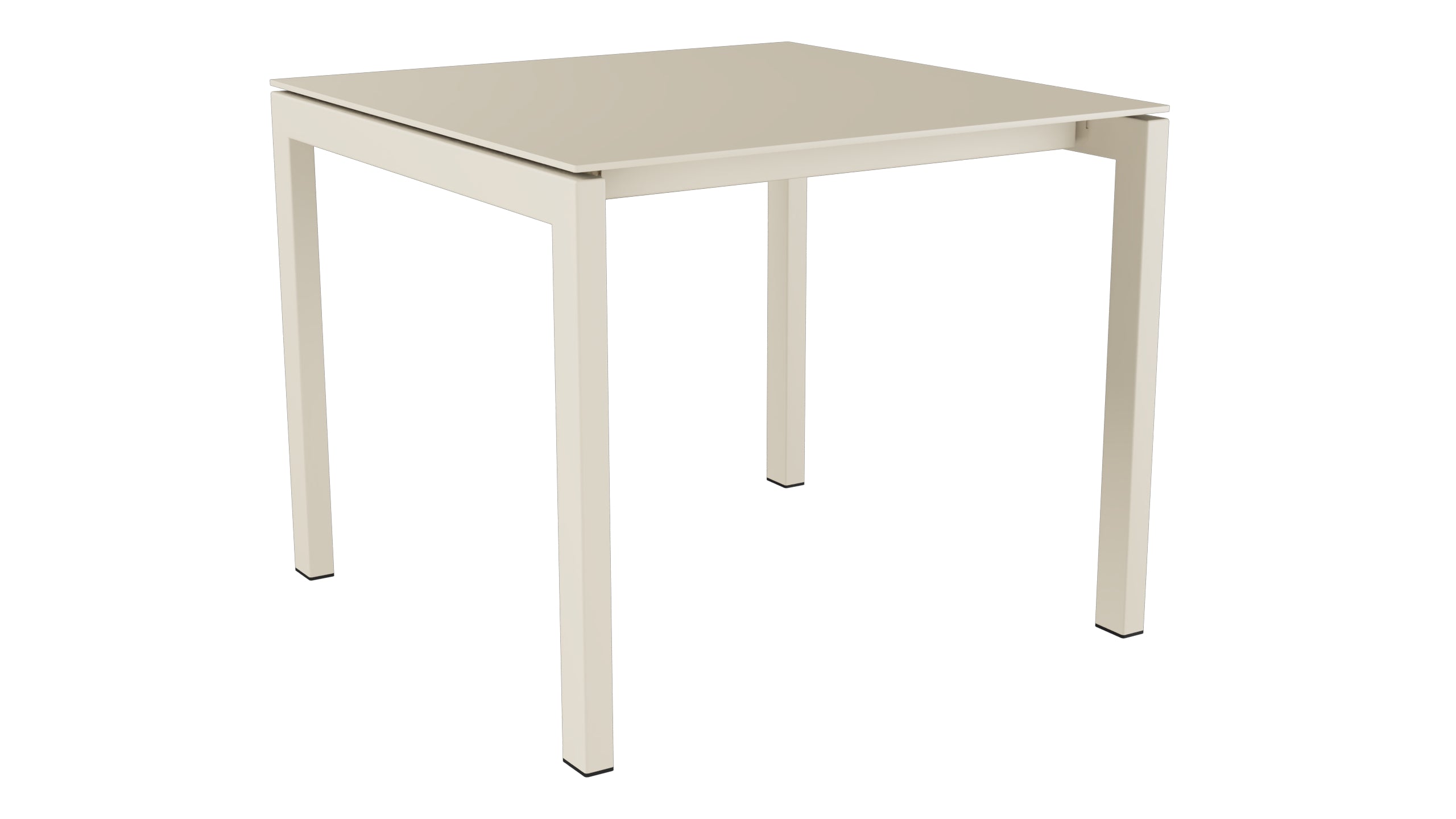 Luzern Glasfaser-Gartentisch Decor 90x90 in Pastellsand präsentiert im Onlineshop von KAQTU Design AG. Gartentisch ist von Schaffner