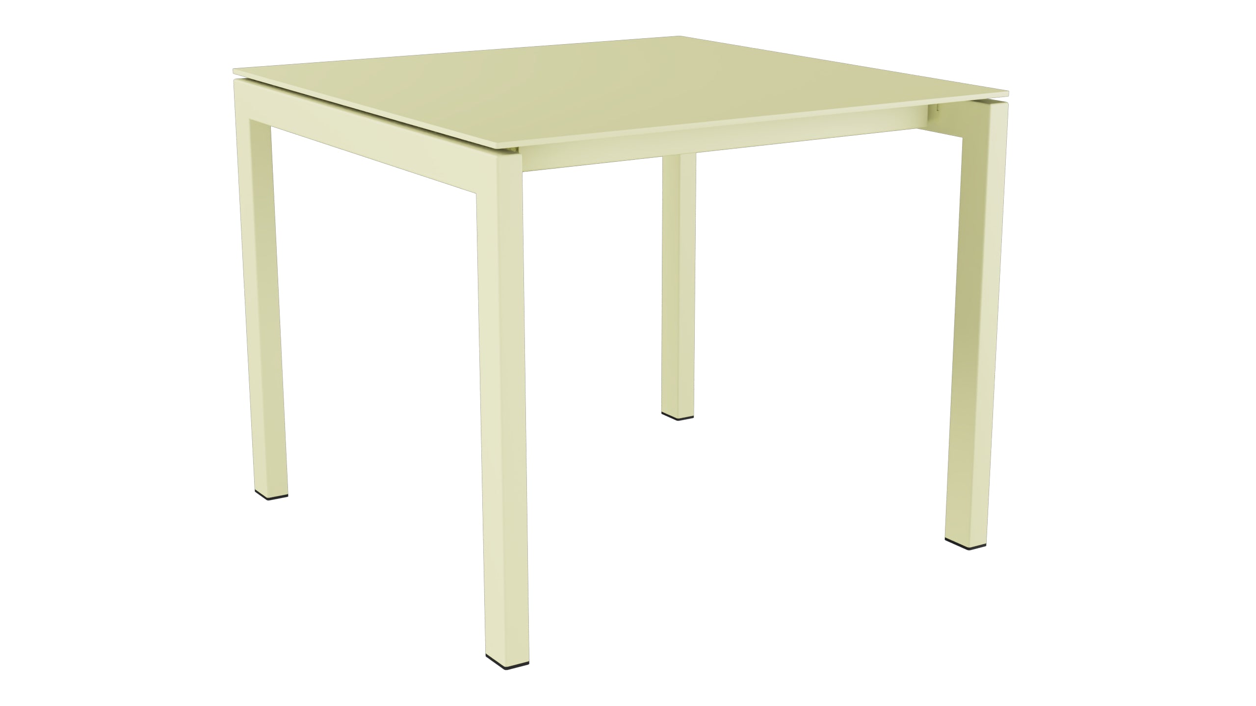 Luzern Glasfaser-Gartentisch Decor 90x90 in Buchsbaumgelb präsentiert im Onlineshop von KAQTU Design AG. Gartentisch ist von Schaffner