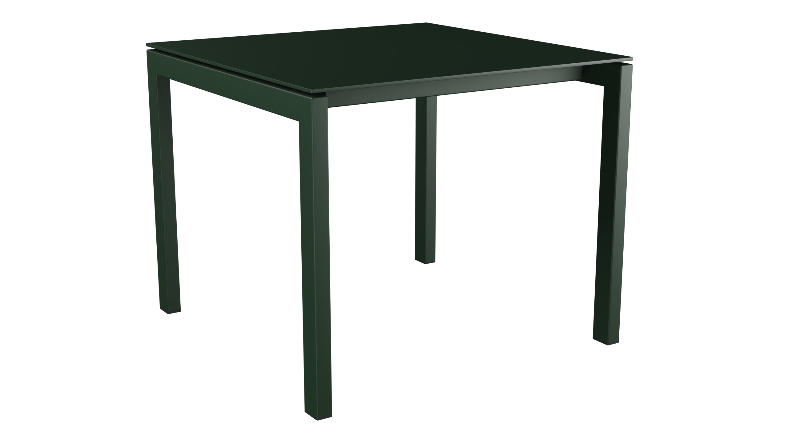 Luzern Glasfaser-Gartentisch Decor 90x90 in Tannengrün präsentiert im Onlineshop von KAQTU Design AG. Gartentisch ist von Schaffner