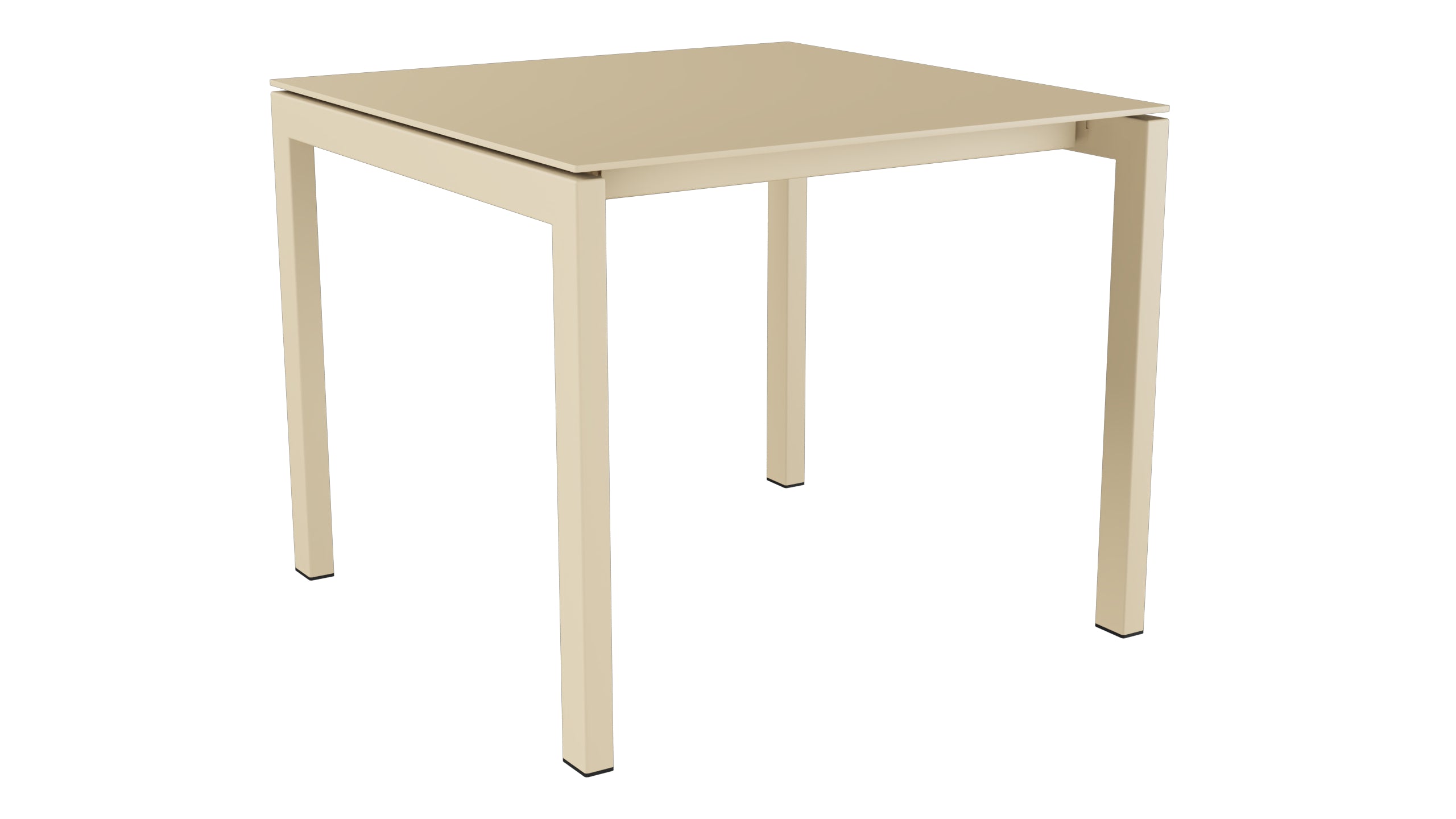 Luzern Glasfaser-Gartentisch Decor 90x90 in Pastellbraun präsentiert im Onlineshop von KAQTU Design AG. Gartentisch ist von Schaffner