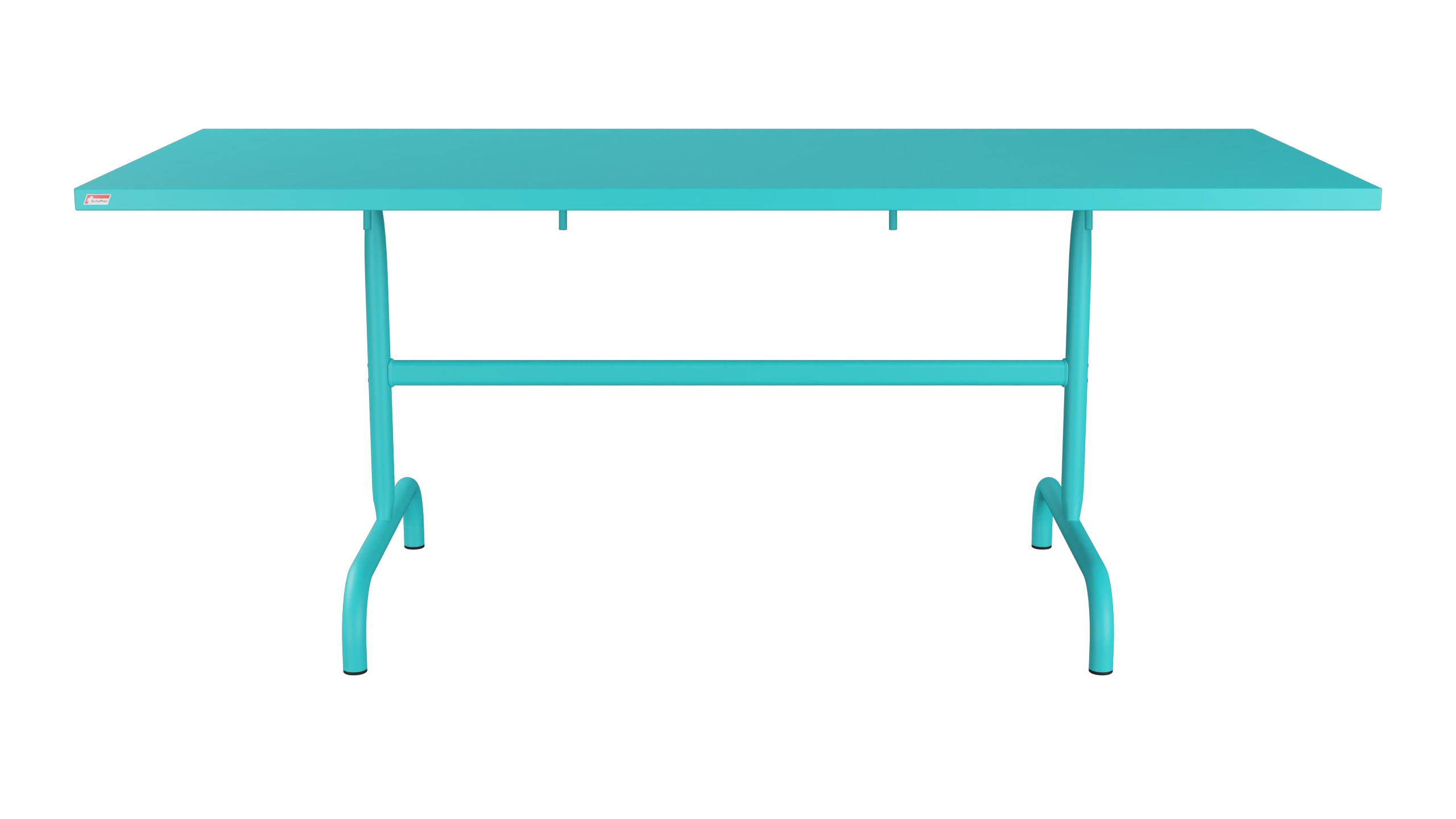 Säntis Metall-Gartentisch 180x80 klappbar in Türkis präsentiert im Onlineshop von KAQTU Design AG. Gartentisch ist von Schaffner