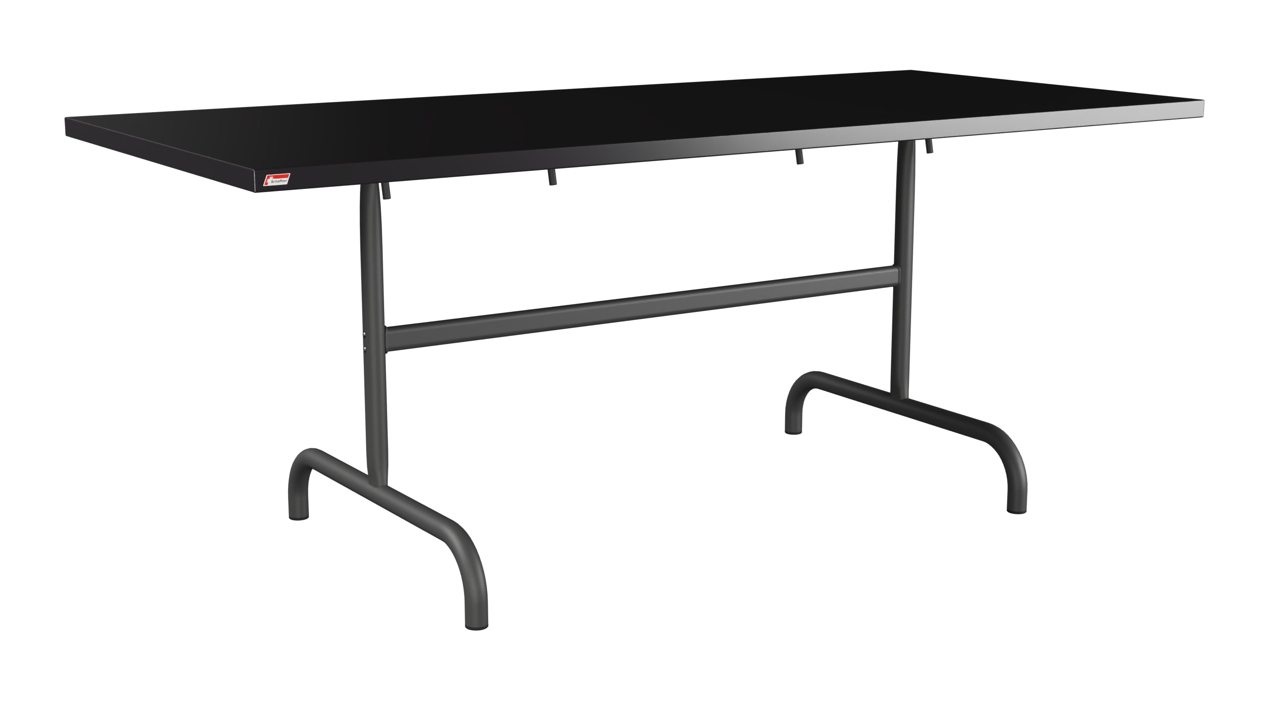 Säntis Metall-Gartentisch 180x80 klappbar in Schwarz präsentiert im Onlineshop von KAQTU Design AG. Gartentisch ist von Schaffner