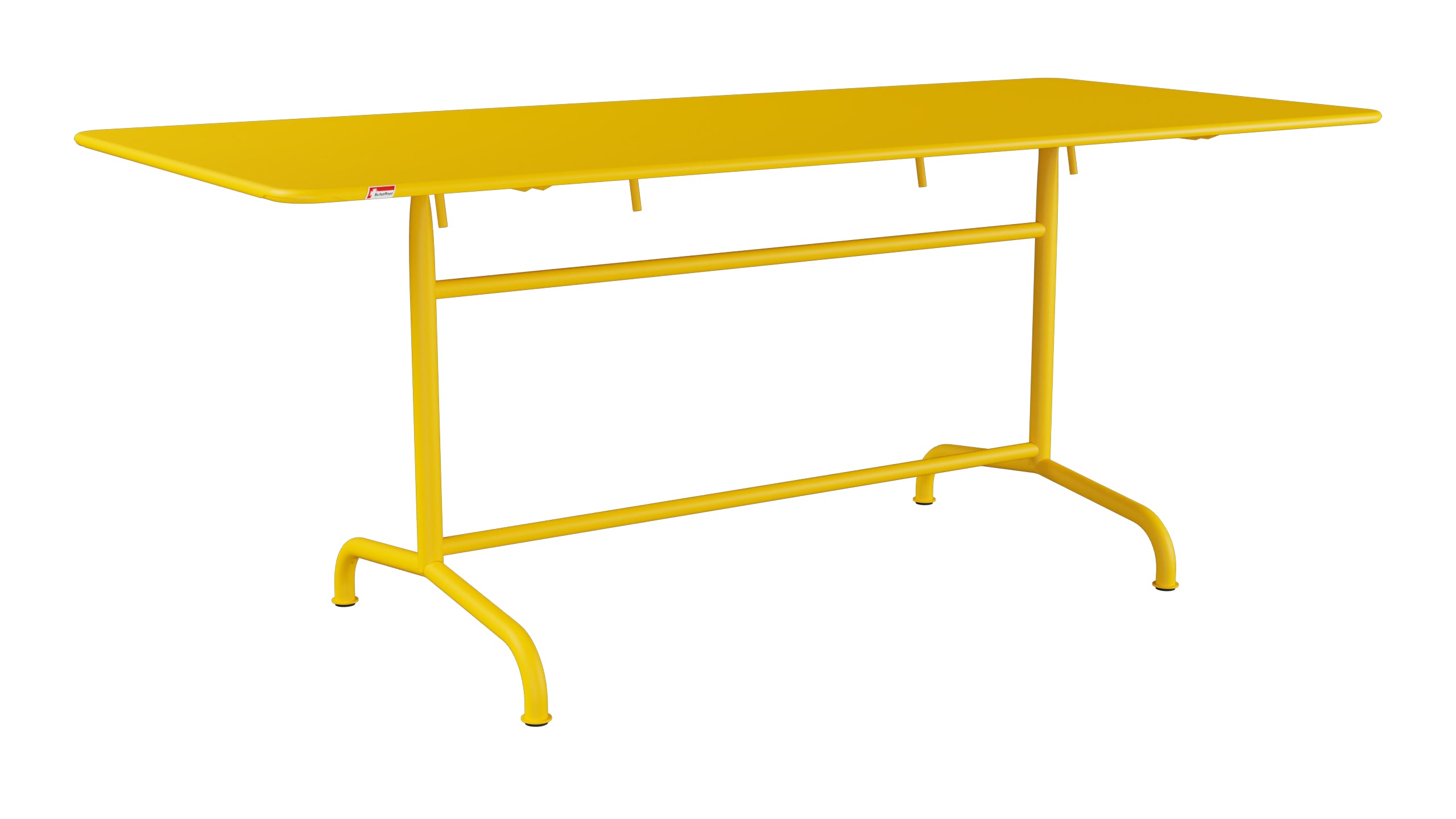 Rigi Metall-Gartentisch 180x80 klappbar in Gelb präsentiert im Onlineshop von KAQTU Design AG. Gartentisch ist von Schaffner