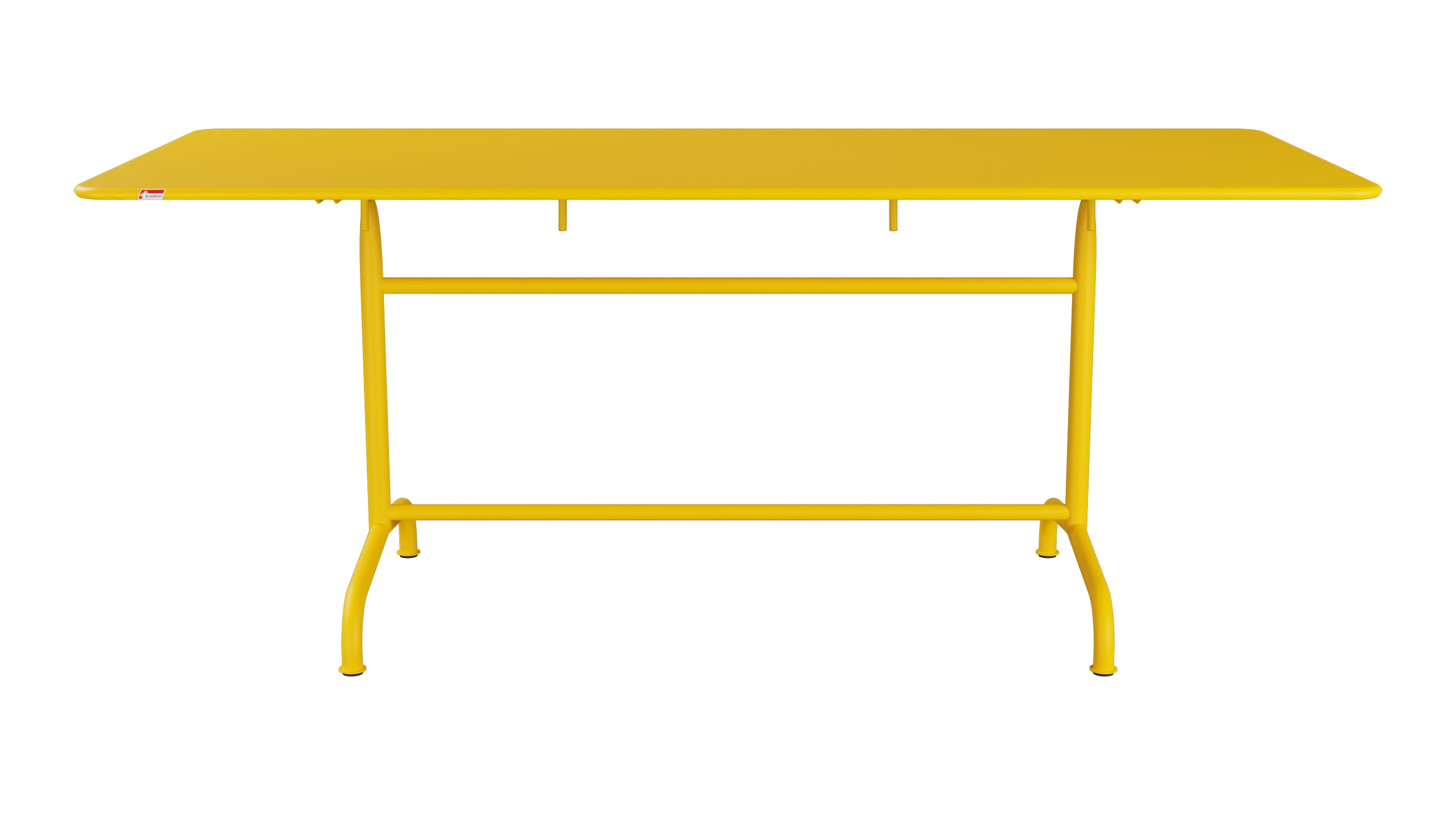 Rigi Metall-Gartentisch 180x80 klappbar in Gelb präsentiert im Onlineshop von KAQTU Design AG. Gartentisch ist von Schaffner