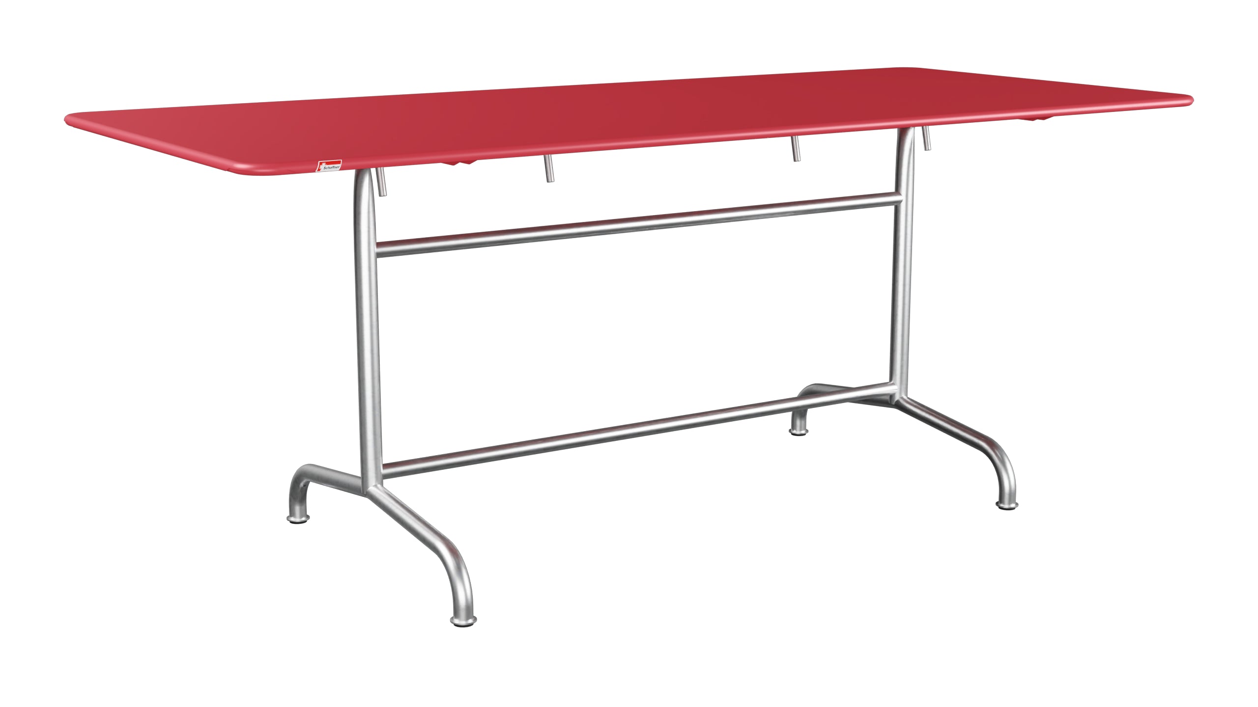 Rigi Metall-Gartentisch 180x80 klappbar in Ahornrot präsentiert im Onlineshop von KAQTU Design AG. Gartentisch ist von Schaffner