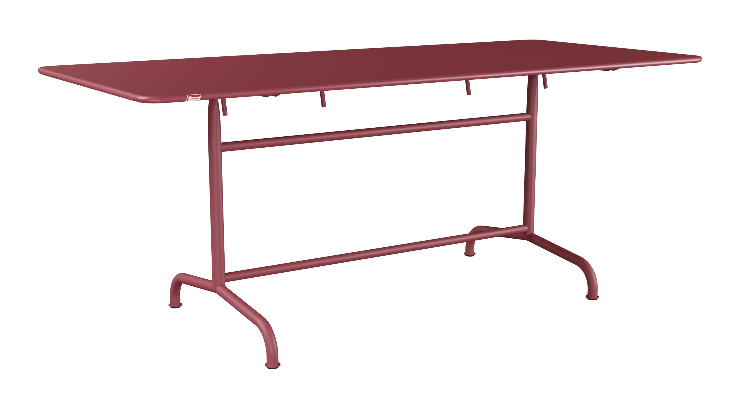 Rigi Metall-Gartentisch 180x80 klappbar in Bordeaux präsentiert im Onlineshop von KAQTU Design AG. Gartentisch ist von Schaffner