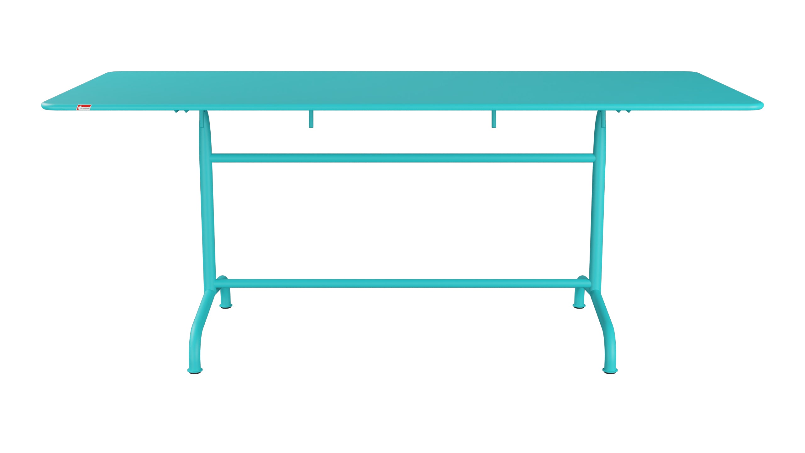 Rigi Metall-Gartentisch 180x80 klappbar in Türkis präsentiert im Onlineshop von KAQTU Design AG. Gartentisch ist von Schaffner