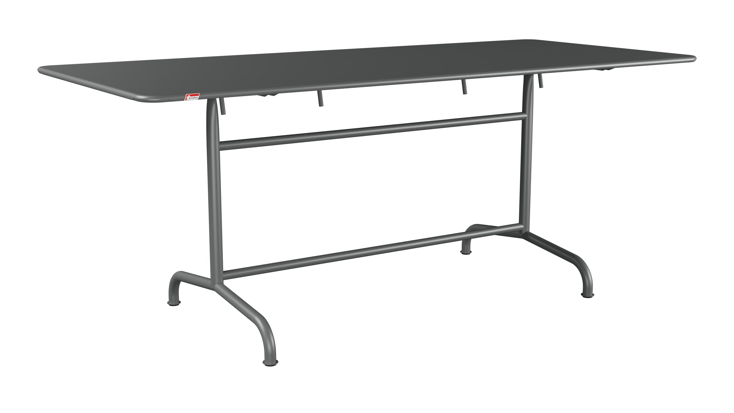 Rigi Metall-Gartentisch 180x80 klappbar in Graphit präsentiert im Onlineshop von KAQTU Design AG. Gartentisch ist von Schaffner
